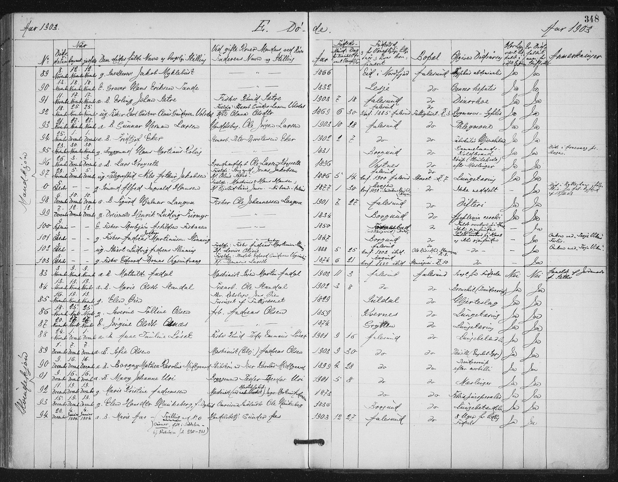 Ministerialprotokoller, klokkerbøker og fødselsregistre - Møre og Romsdal, AV/SAT-A-1454/529/L0457: Parish register (official) no. 529A07, 1894-1903, p. 348