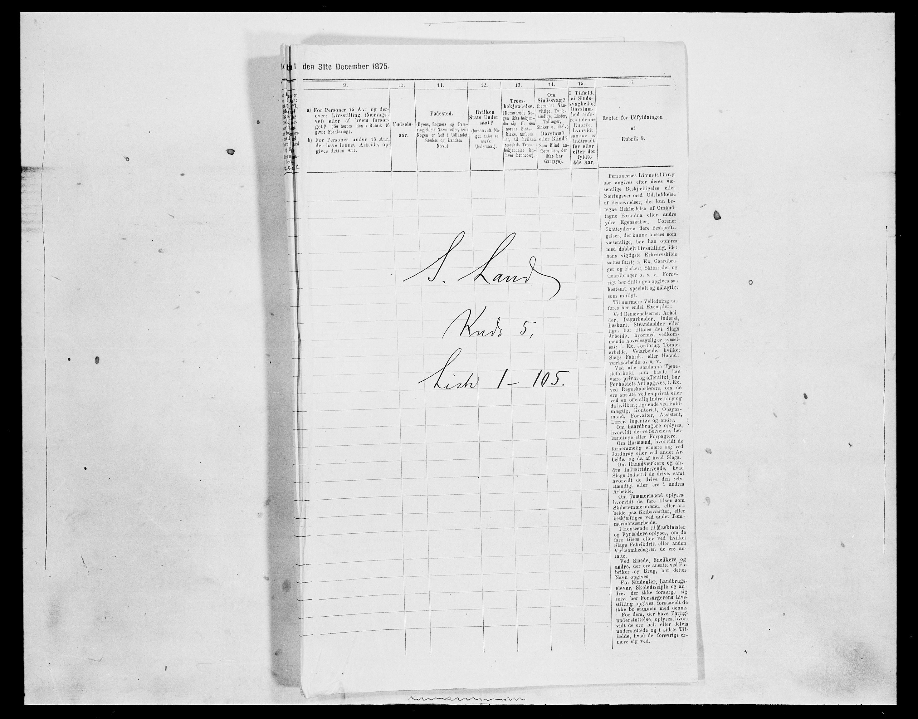 SAH, 1875 census for 0536P Søndre Land, 1875, p. 649