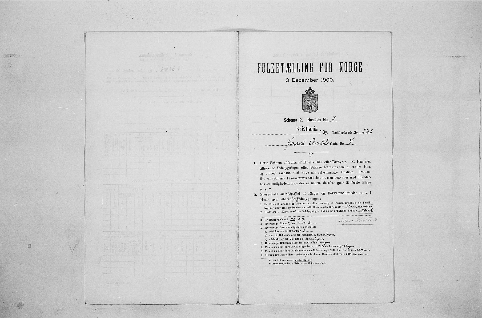 SAO, 1900 census for Kristiania, 1900, p. 42245