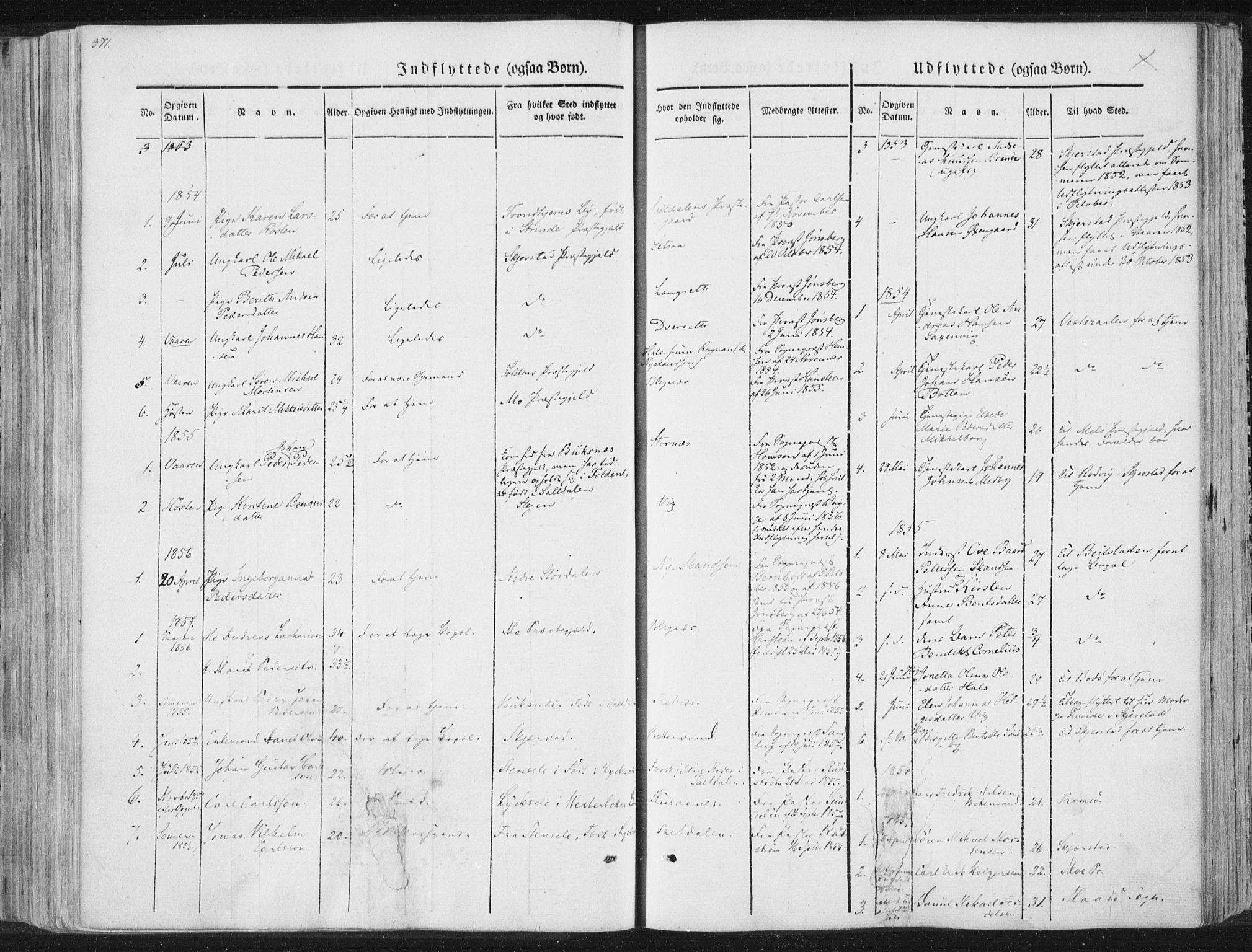 Ministerialprotokoller, klokkerbøker og fødselsregistre - Nordland, AV/SAT-A-1459/847/L0667: Parish register (official) no. 847A07, 1842-1871, p. 371