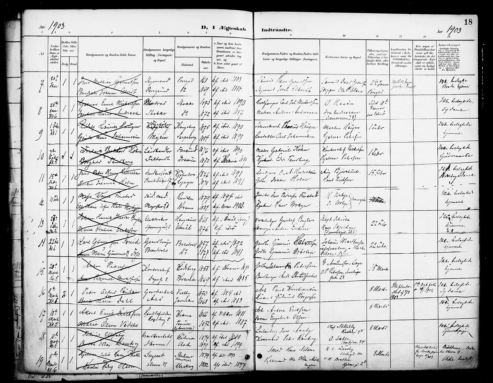 Uranienborg prestekontor Kirkebøker, SAO/A-10877/H/Ha/L0004: Banns register no. I 4, 1901-1915, p. 18