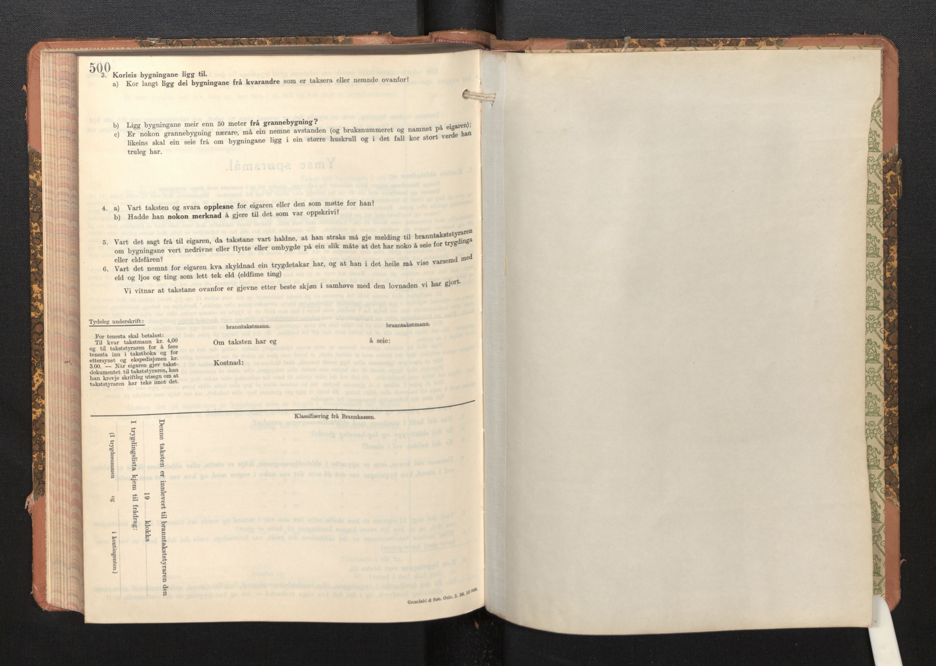 Lensmannen i Bremanger, SAB/A-26701/0012/L0009: Branntakstprotokoll, skjematakst, 1943-1950, p. 500