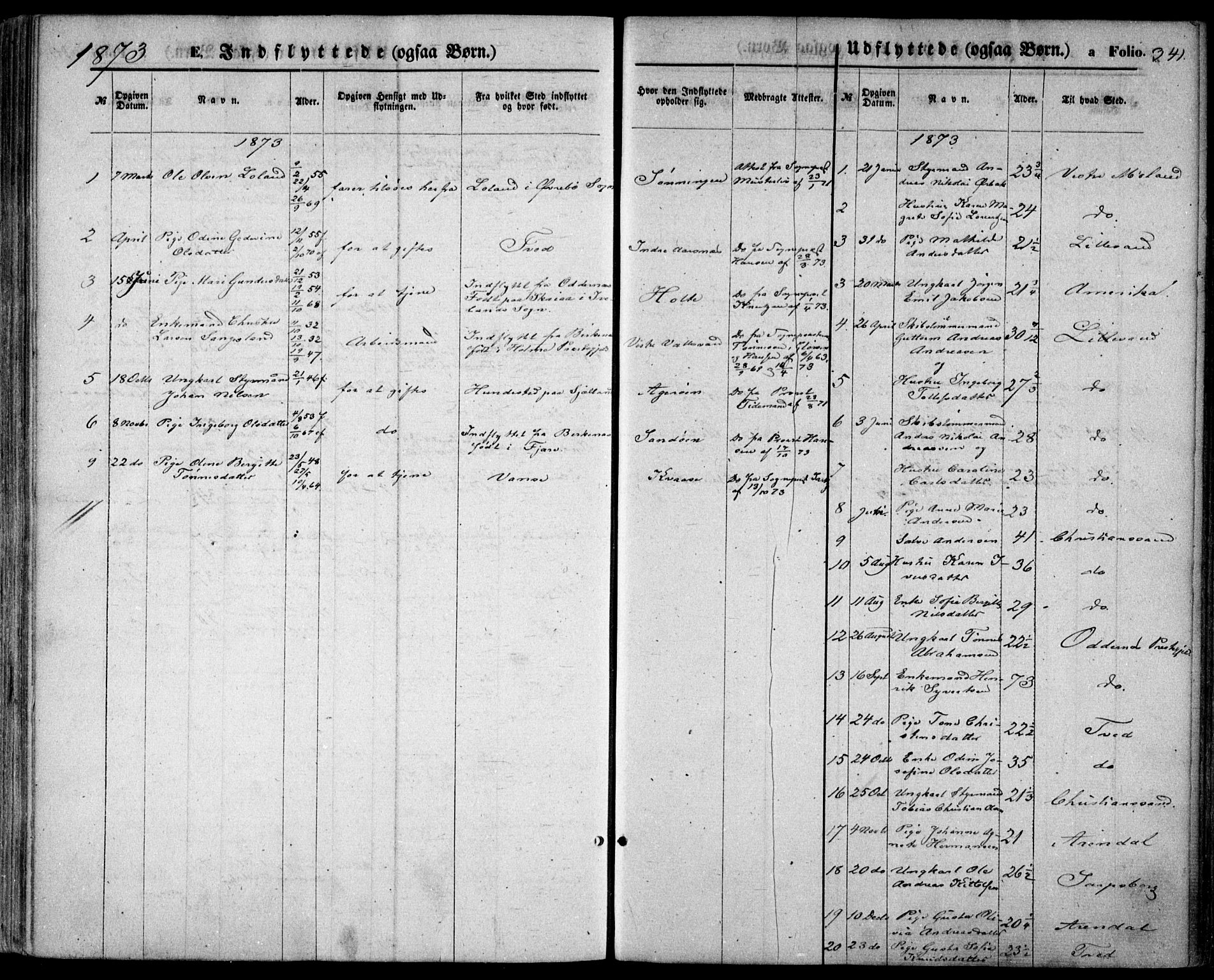 Høvåg sokneprestkontor, AV/SAK-1111-0025/F/Fa/L0004: Parish register (official) no. A 4, 1859-1877, p. 341