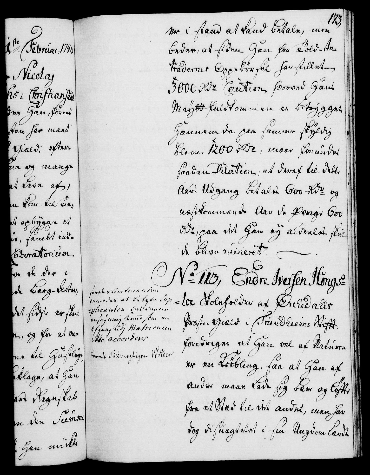 Rentekammeret, Kammerkanselliet, RA/EA-3111/G/Gh/Gha/L0027: Norsk ekstraktmemorialprotokoll (merket RK 53.72), 1745-1746, p. 173