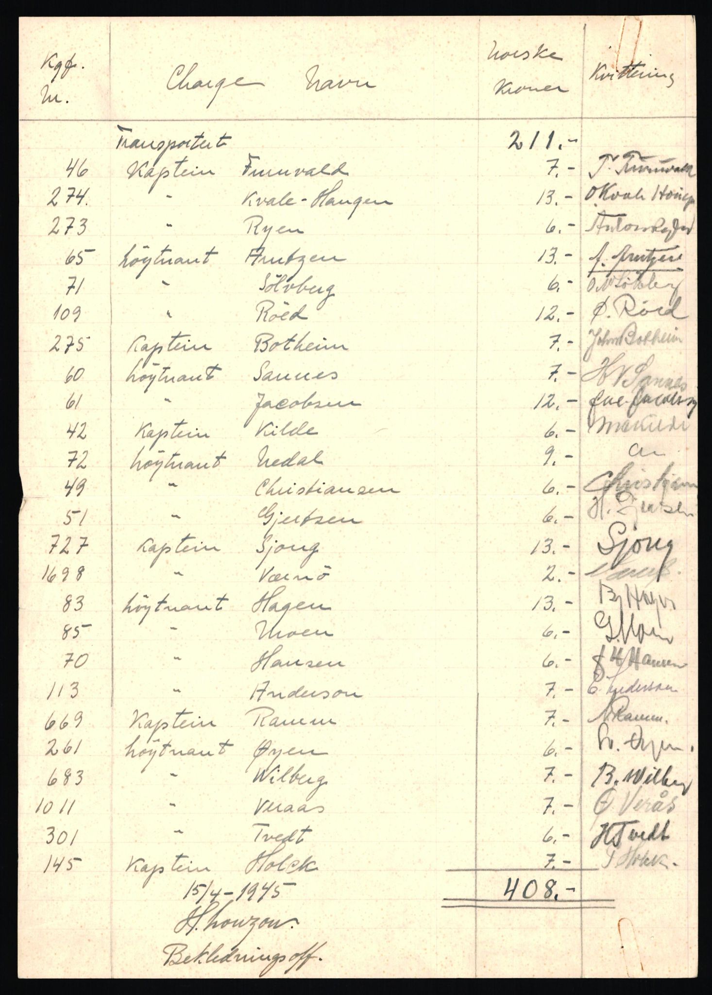 Forsvaret, Forsvarets krigshistoriske avdeling, AV/RA-RAFA-2017/Y/Yf/L0203: II-C-11-2105  -  Norske offiserer i krigsfangenskap, 1940-1948, p. 228