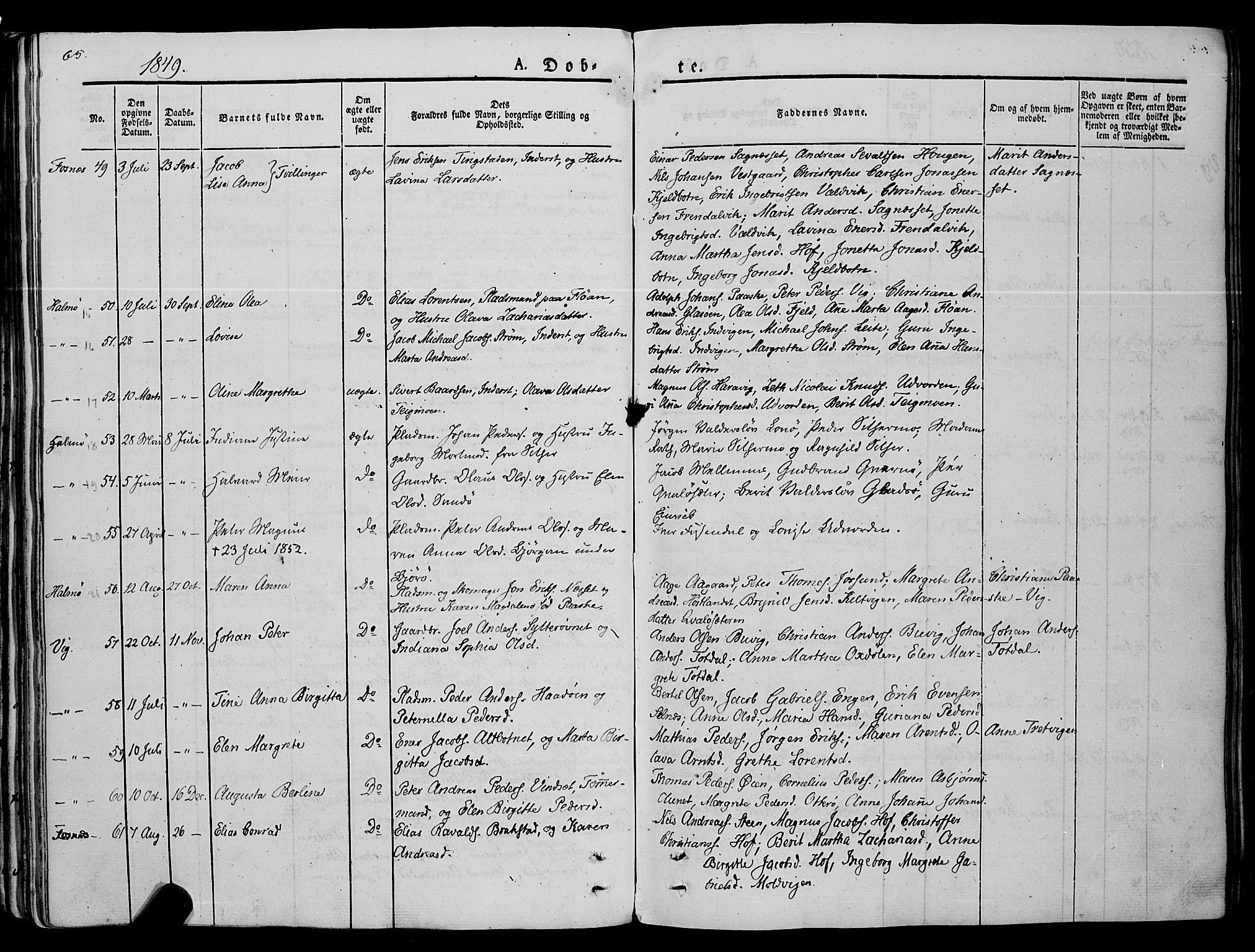 Ministerialprotokoller, klokkerbøker og fødselsregistre - Nord-Trøndelag, SAT/A-1458/773/L0614: Parish register (official) no. 773A05, 1831-1856, p. 65