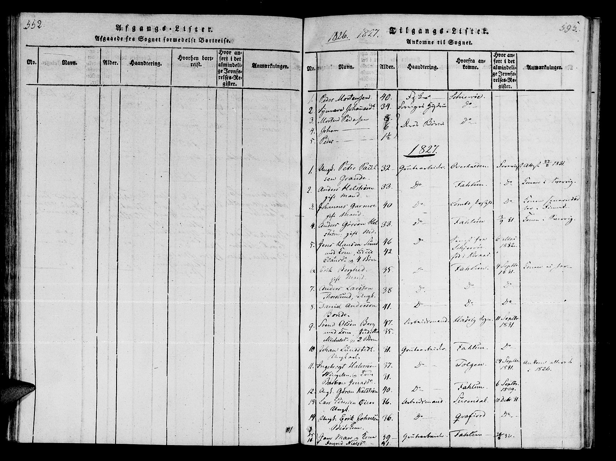 Talvik sokneprestkontor, SATØ/S-1337/H/Ha/L0008kirke: Parish register (official) no. 8, 1821-1837, p. 595
