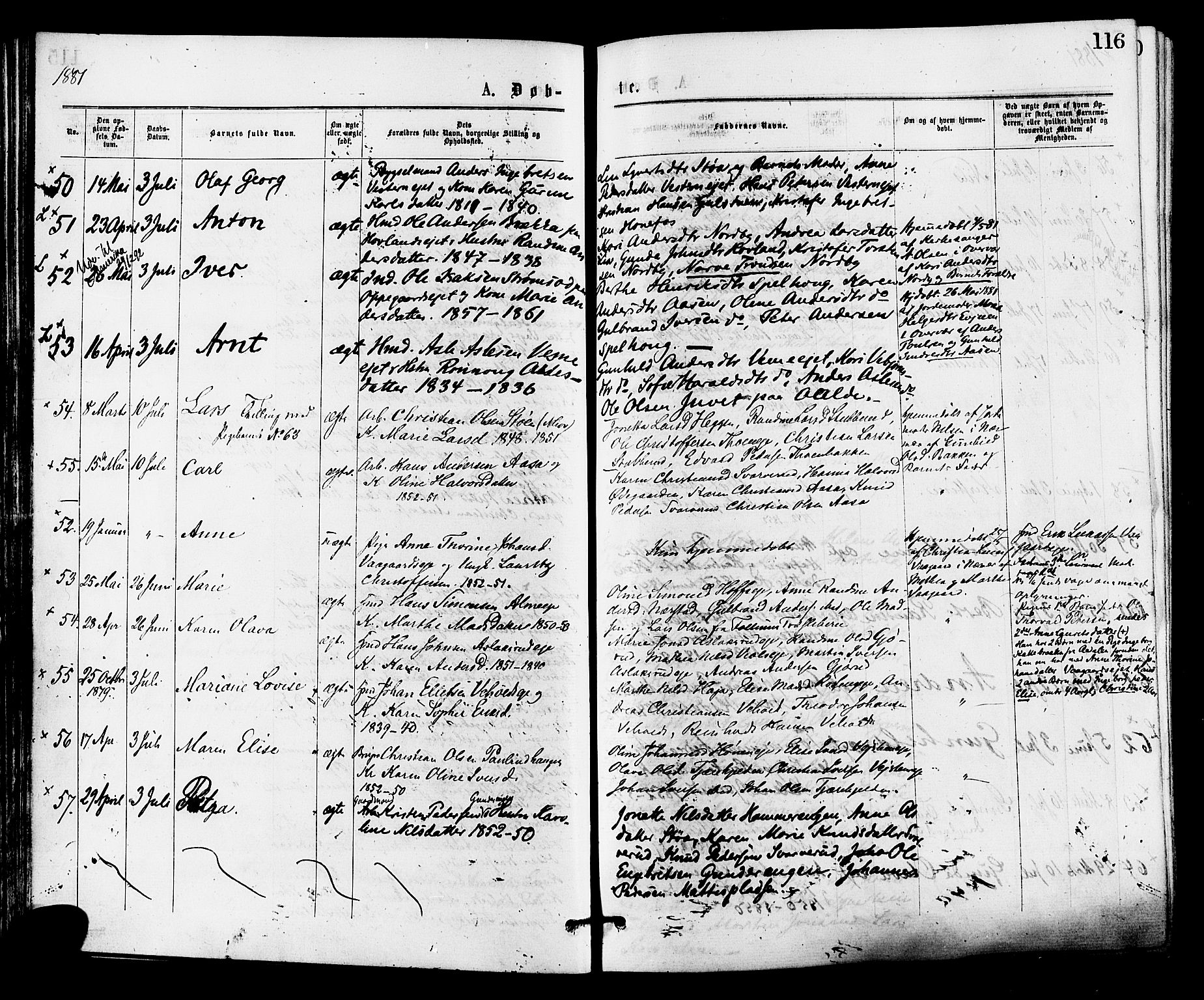 Norderhov kirkebøker, AV/SAKO-A-237/F/Fa/L0015: Parish register (official) no. 15, 1875-1884, p. 116