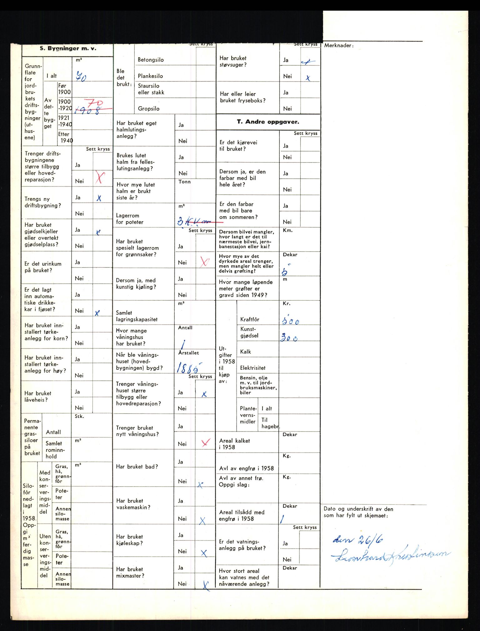 Statistisk sentralbyrå, Næringsøkonomiske emner, Jordbruk, skogbruk, jakt, fiske og fangst, AV/RA-S-2234/G/Gd/L0656: Troms: 1924 Målselv (kl. 0-3) og 1925 Sørreisa, 1959, p. 422