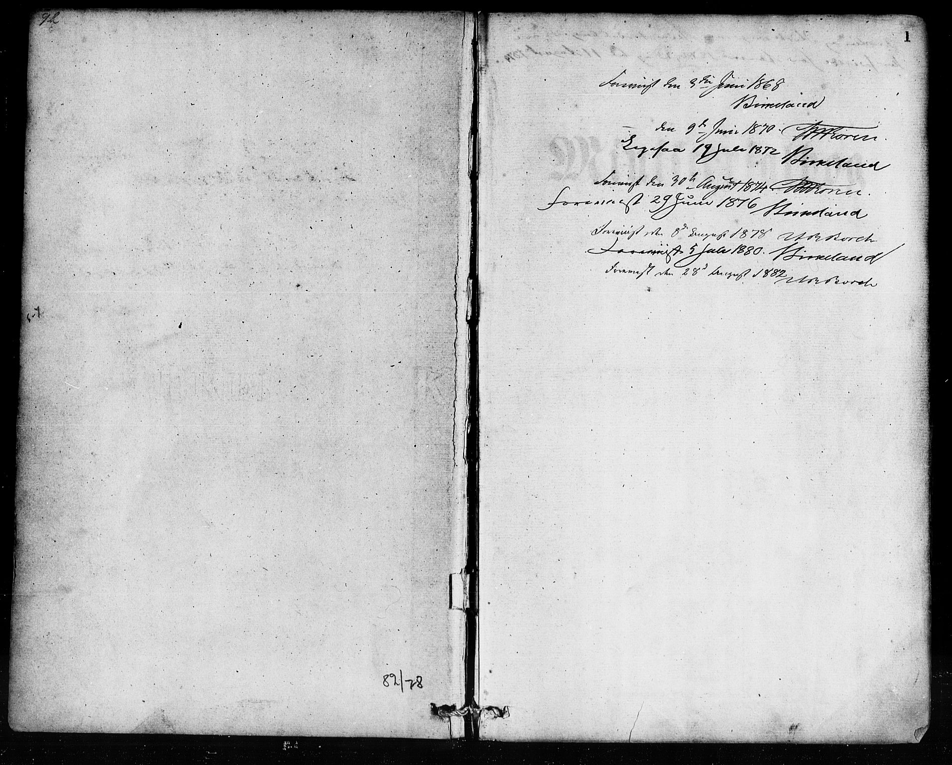 Davik sokneprestembete, AV/SAB-A-79701/H/Haa/Haaa/L0006: Parish register (official) no. A 6, 1867-1881, p. 1