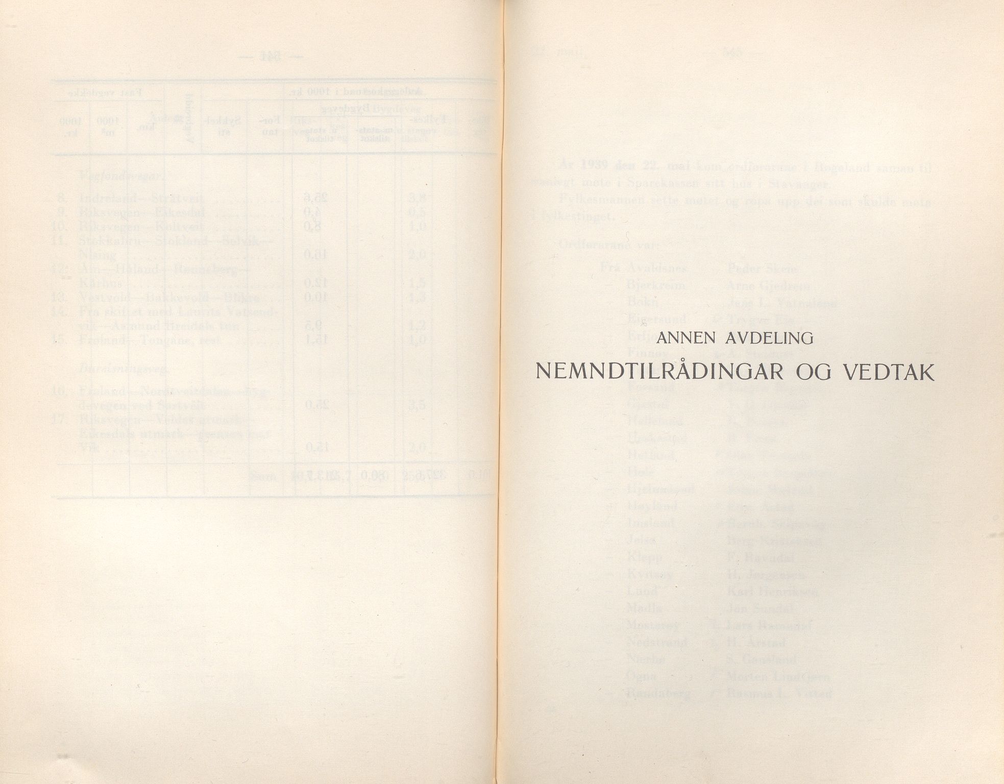 Rogaland fylkeskommune - Fylkesrådmannen , IKAR/A-900/A/Aa/Aaa/L0058: Møtebok , 1939, p. 542-543