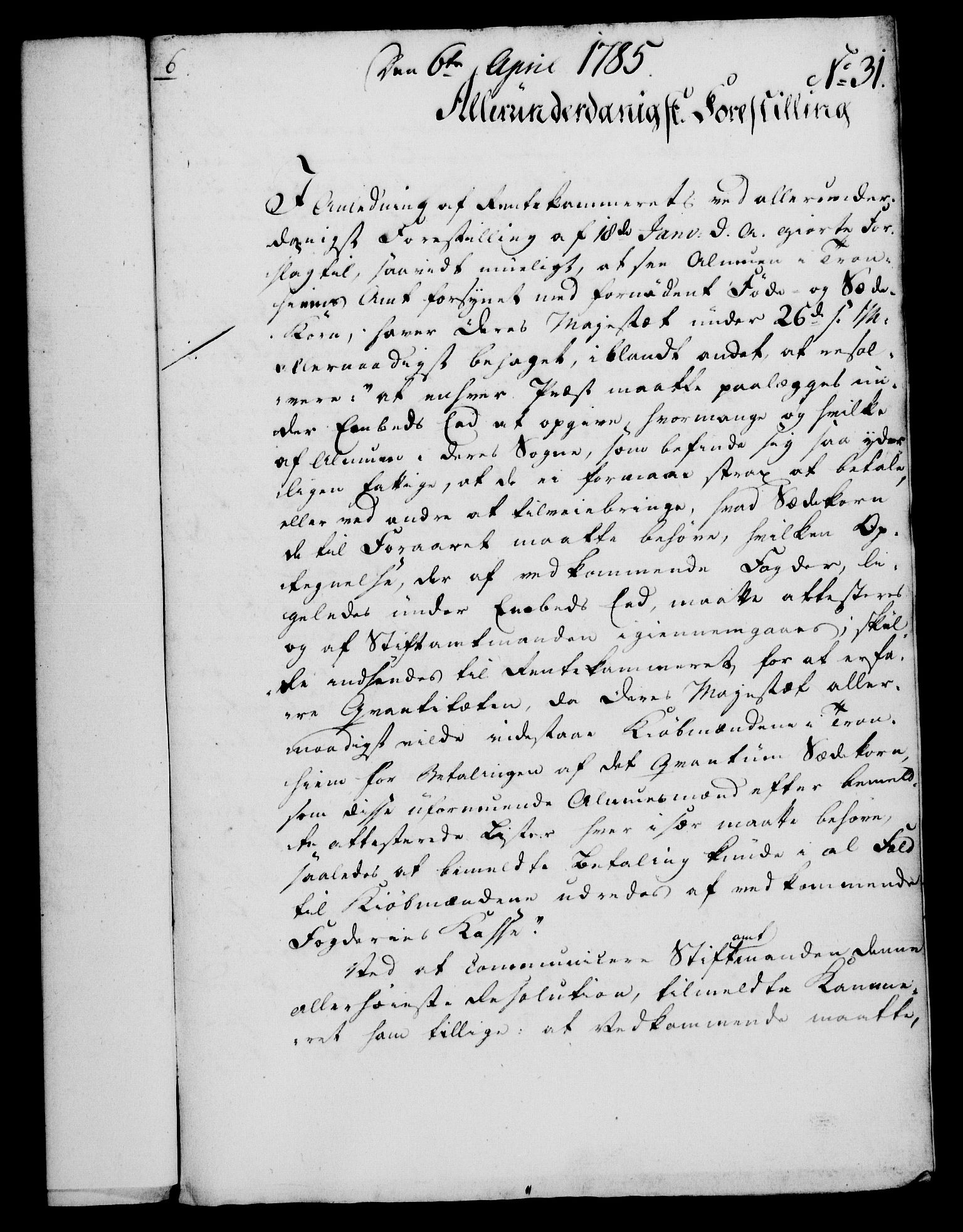 Rentekammeret, Kammerkanselliet, RA/EA-3111/G/Gf/Gfa/L0067: Norsk relasjons- og resolusjonsprotokoll (merket RK 52.67), 1785, p. 254