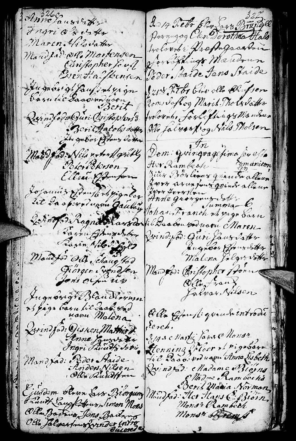 Kvikne prestekontor, SAH/PREST-064/H/Ha/Haa/L0001: Parish register (official) no. 1, 1740-1756, p. 326-327