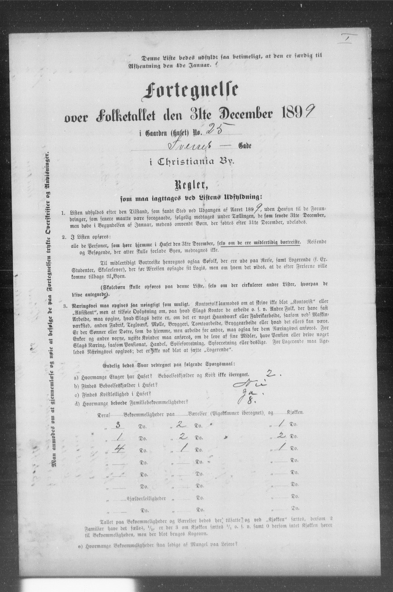 OBA, Municipal Census 1899 for Kristiania, 1899, p. 13785