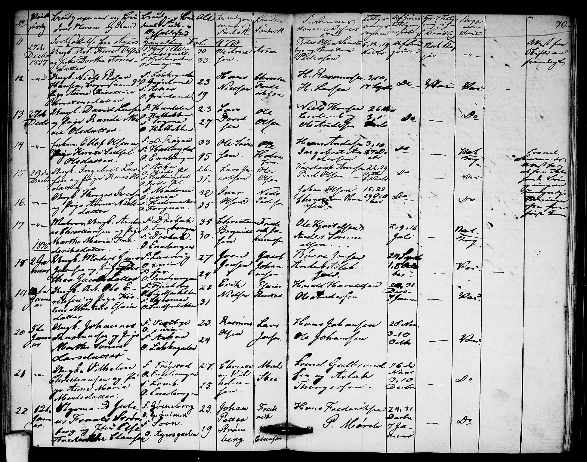 Aker prestekontor kirkebøker, SAO/A-10861/F/L0018: Parish register (official) no. 18, 1829-1853, p. 70