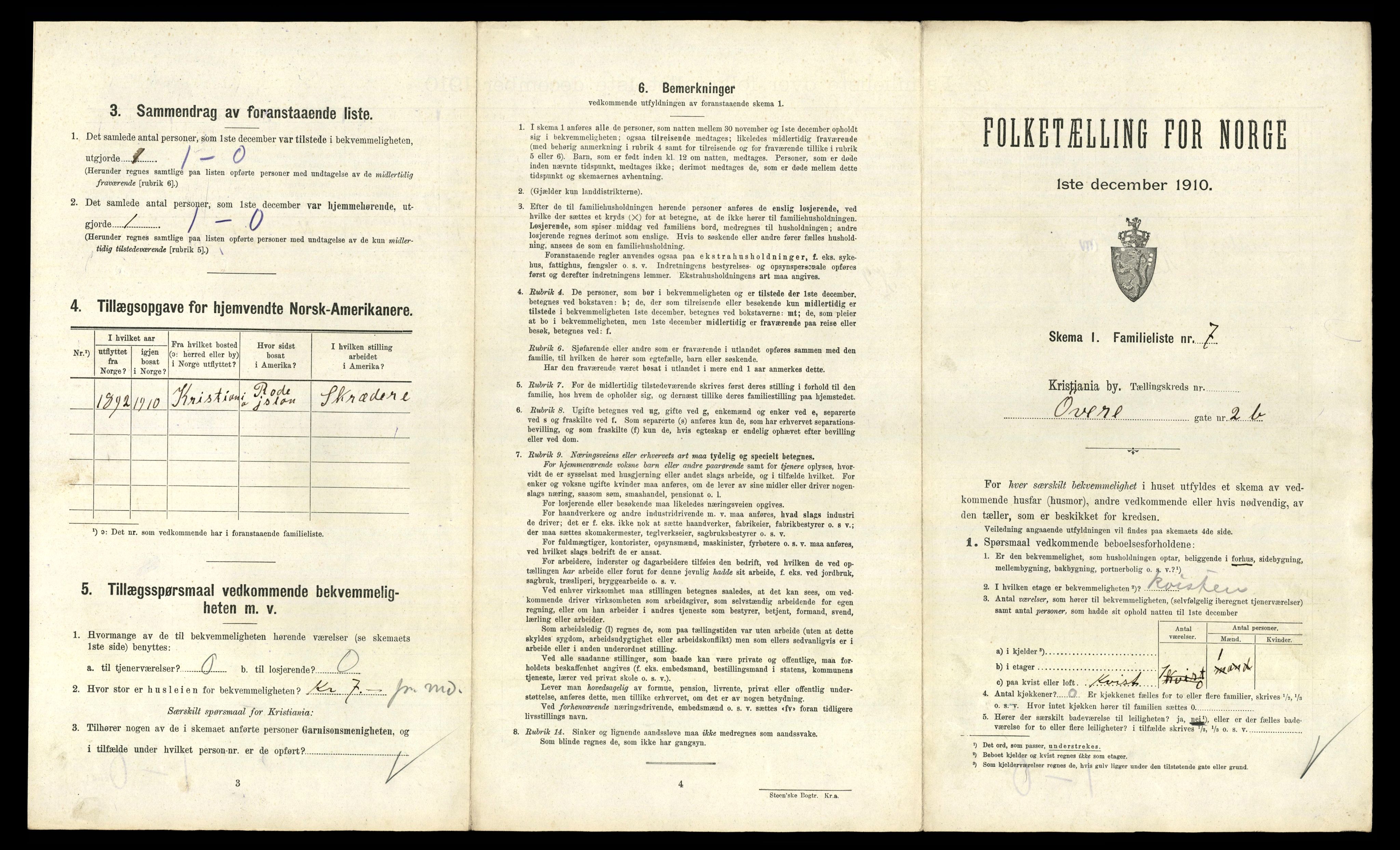 RA, 1910 census for Kristiania, 1910, p. 124807