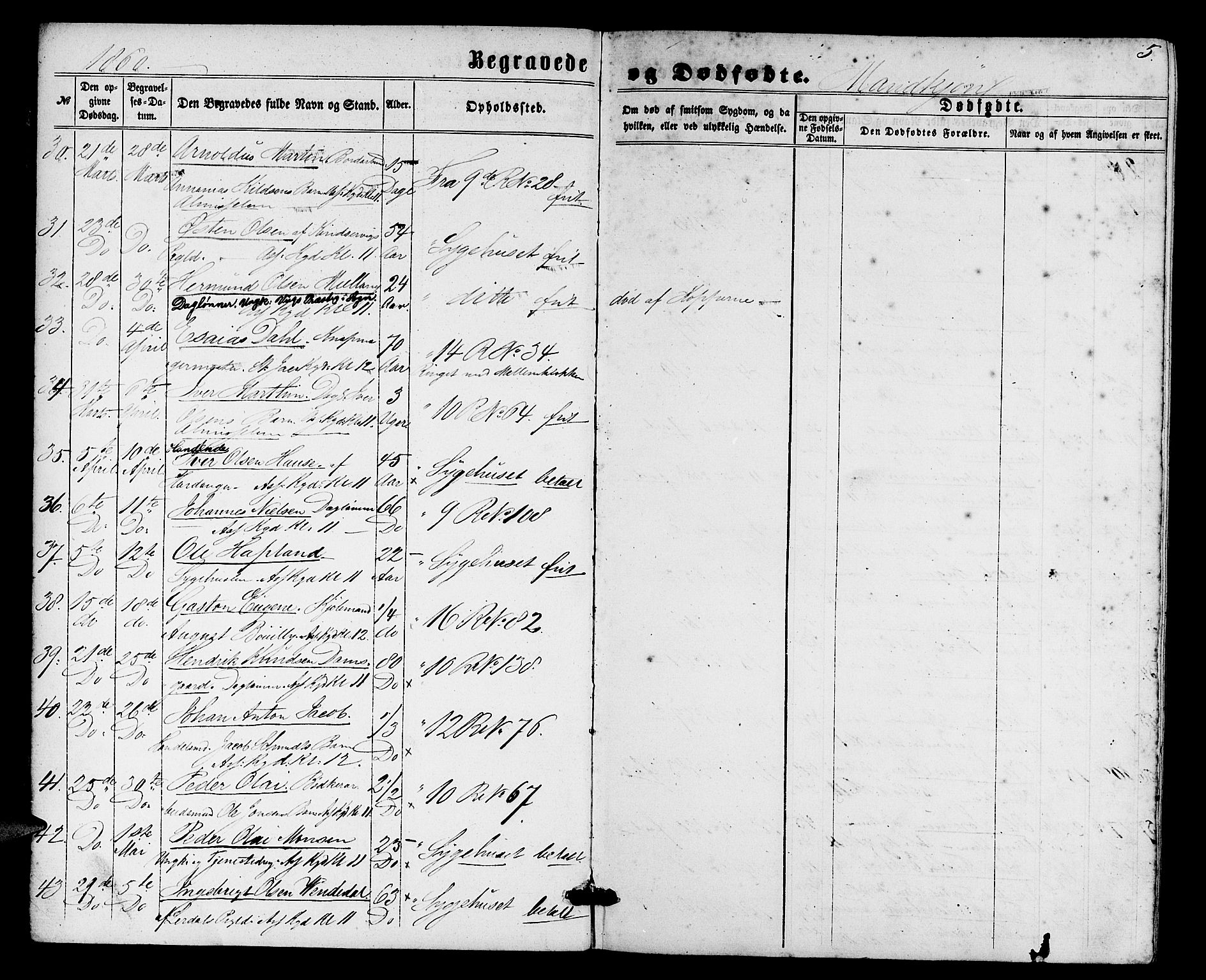 Domkirken sokneprestembete, AV/SAB-A-74801/H/Hab/L0039: Parish register (copy) no. E 3, 1860-1868, p. 5