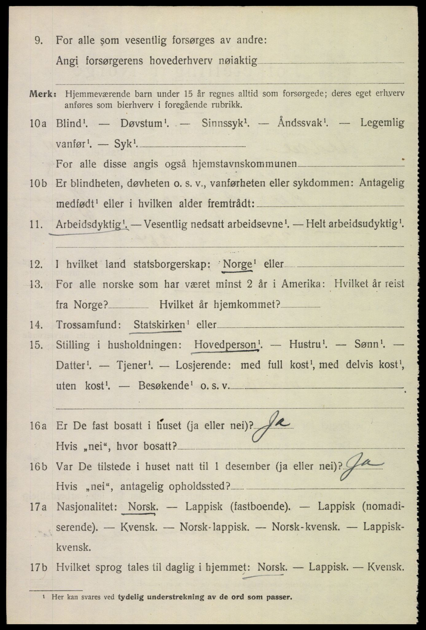 SAT, 1920 census for Hadsel, 1920, p. 8705