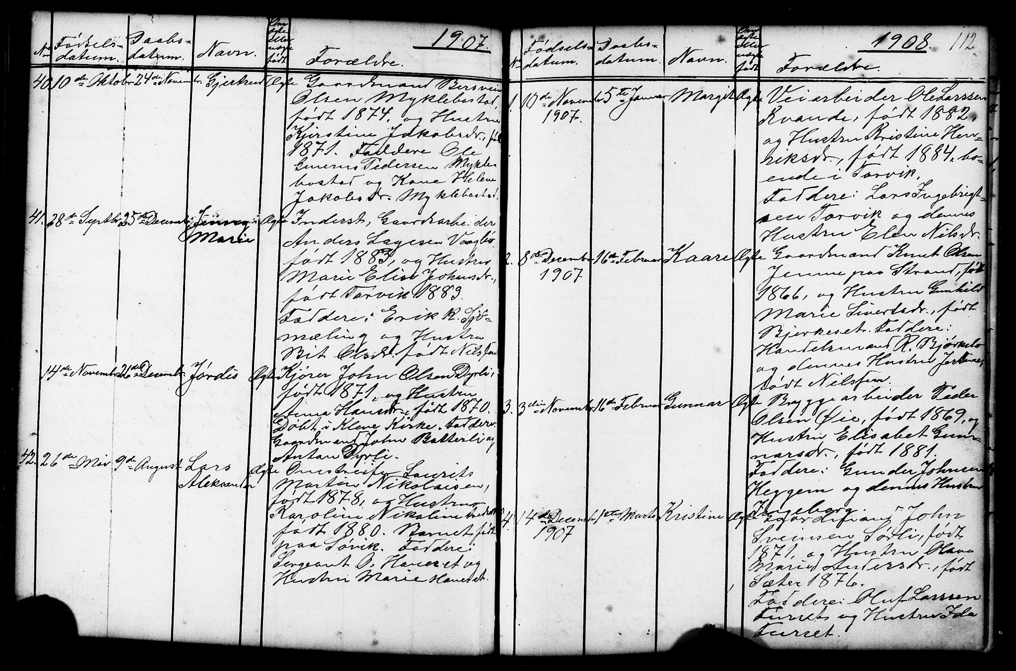Ministerialprotokoller, klokkerbøker og fødselsregistre - Møre og Romsdal, AV/SAT-A-1454/584/L0969: Parish register (copy) no. 584C02, 1877-1911, p. 112