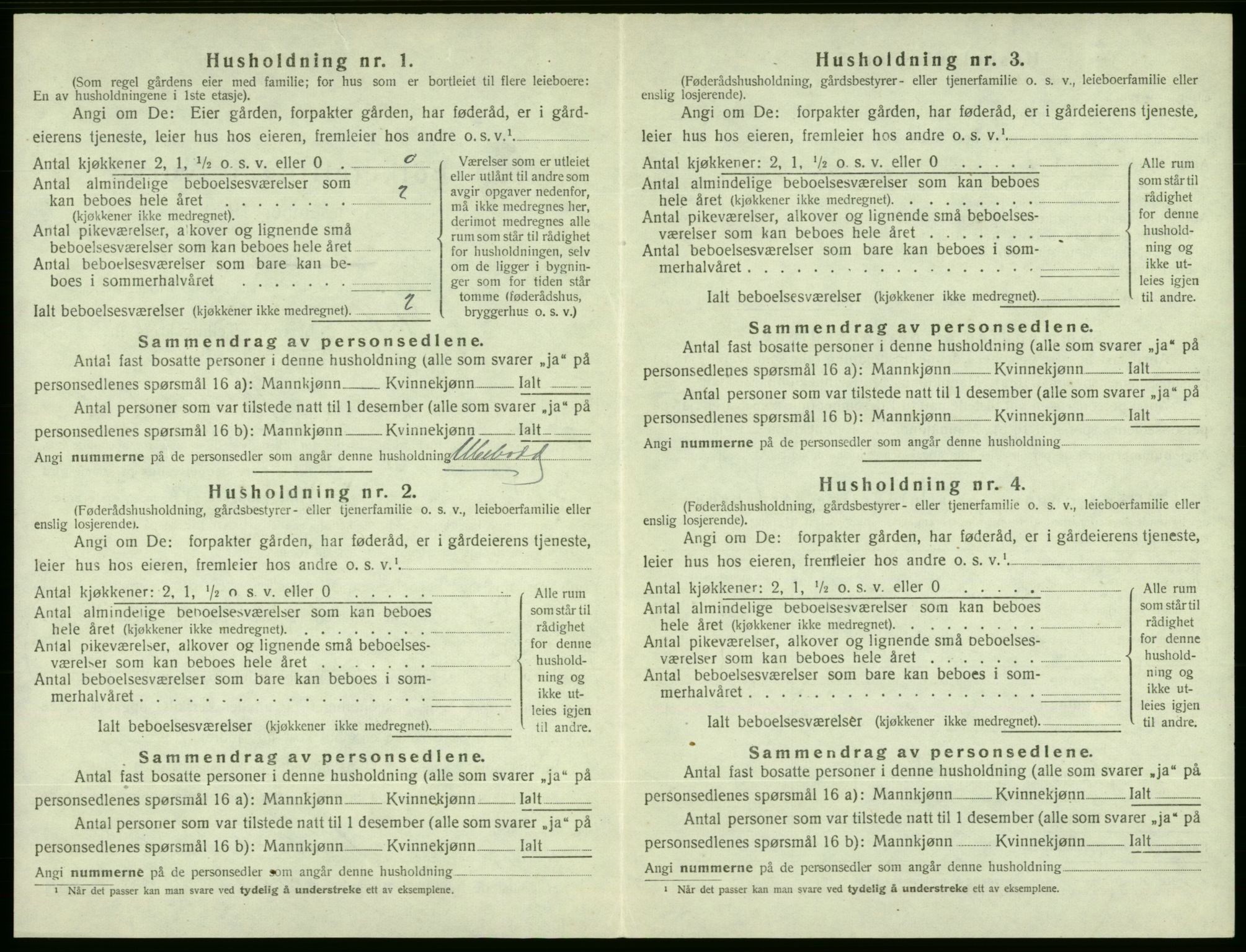 SAB, 1920 census for Etne, 1920, p. 410