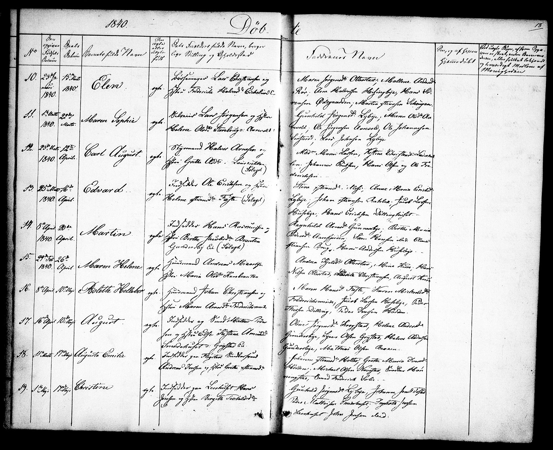 Rygge prestekontor Kirkebøker, AV/SAO-A-10084b/F/Fa/L0004: Parish register (official) no. 4, 1836-1851, p. 18