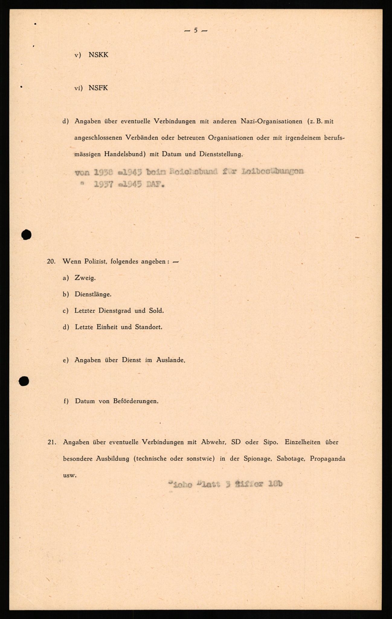 Forsvaret, Forsvarets overkommando II, AV/RA-RAFA-3915/D/Db/L0023: CI Questionaires. Tyske okkupasjonsstyrker i Norge. Tyskere., 1945-1946, p. 231