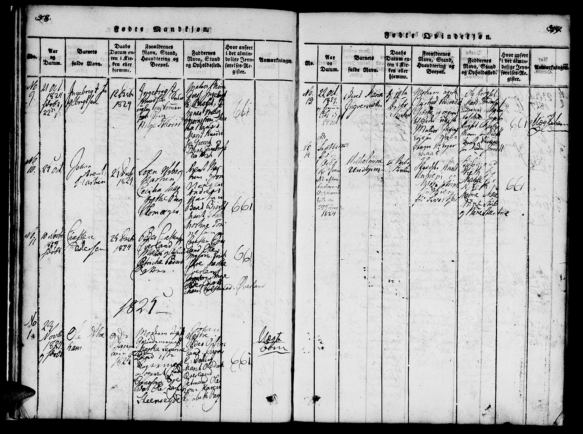 Ministerialprotokoller, klokkerbøker og fødselsregistre - Møre og Romsdal, SAT/A-1454/558/L0688: Parish register (official) no. 558A02, 1818-1843, p. 38-39