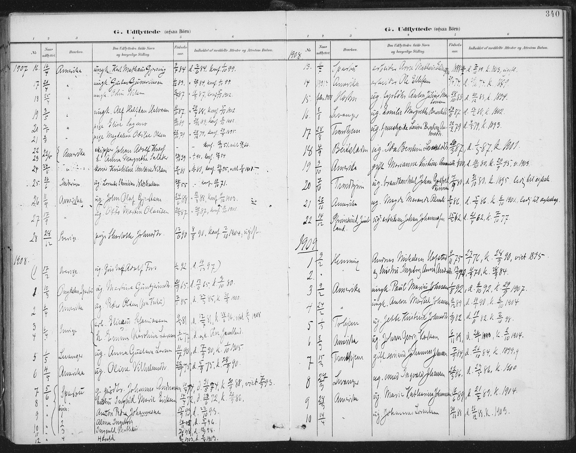 Ministerialprotokoller, klokkerbøker og fødselsregistre - Nord-Trøndelag, SAT/A-1458/723/L0246: Parish register (official) no. 723A15, 1900-1917, p. 340