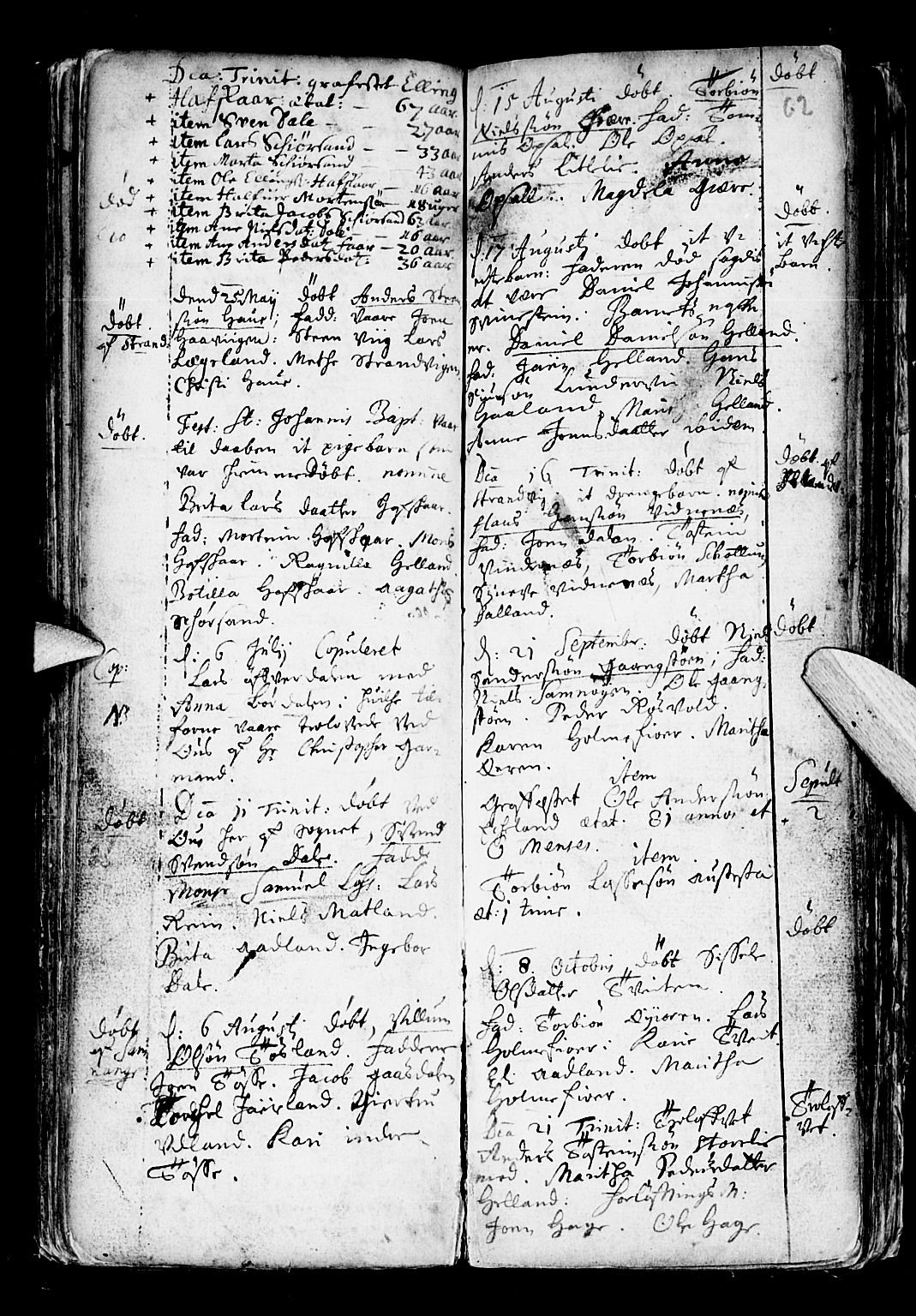 Os sokneprestembete, SAB/A-99929: Parish register (official) no. A 6, 1669-1719, p. 62