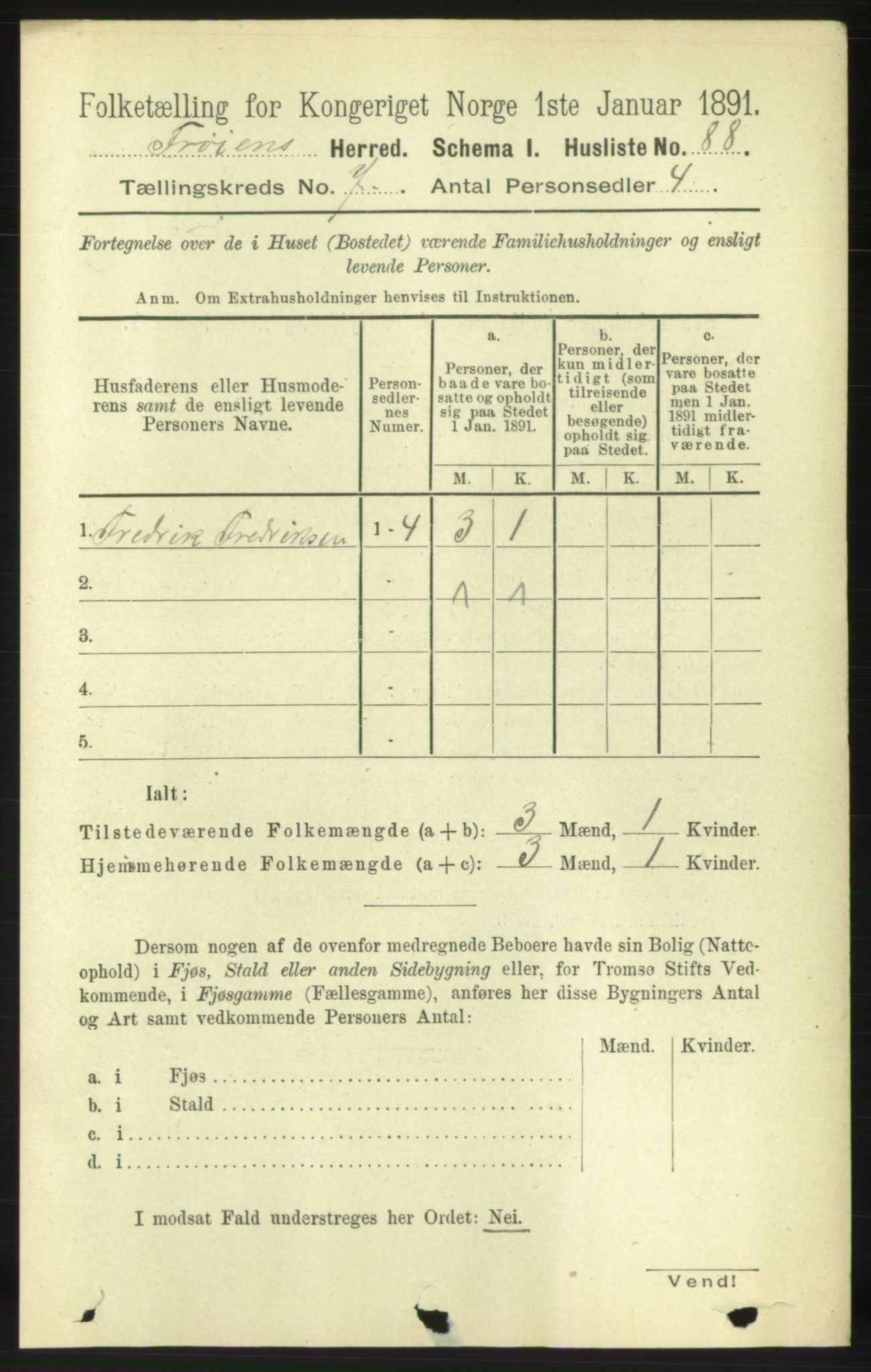 RA, 1891 census for 1619 Frøya, 1891, p. 5009