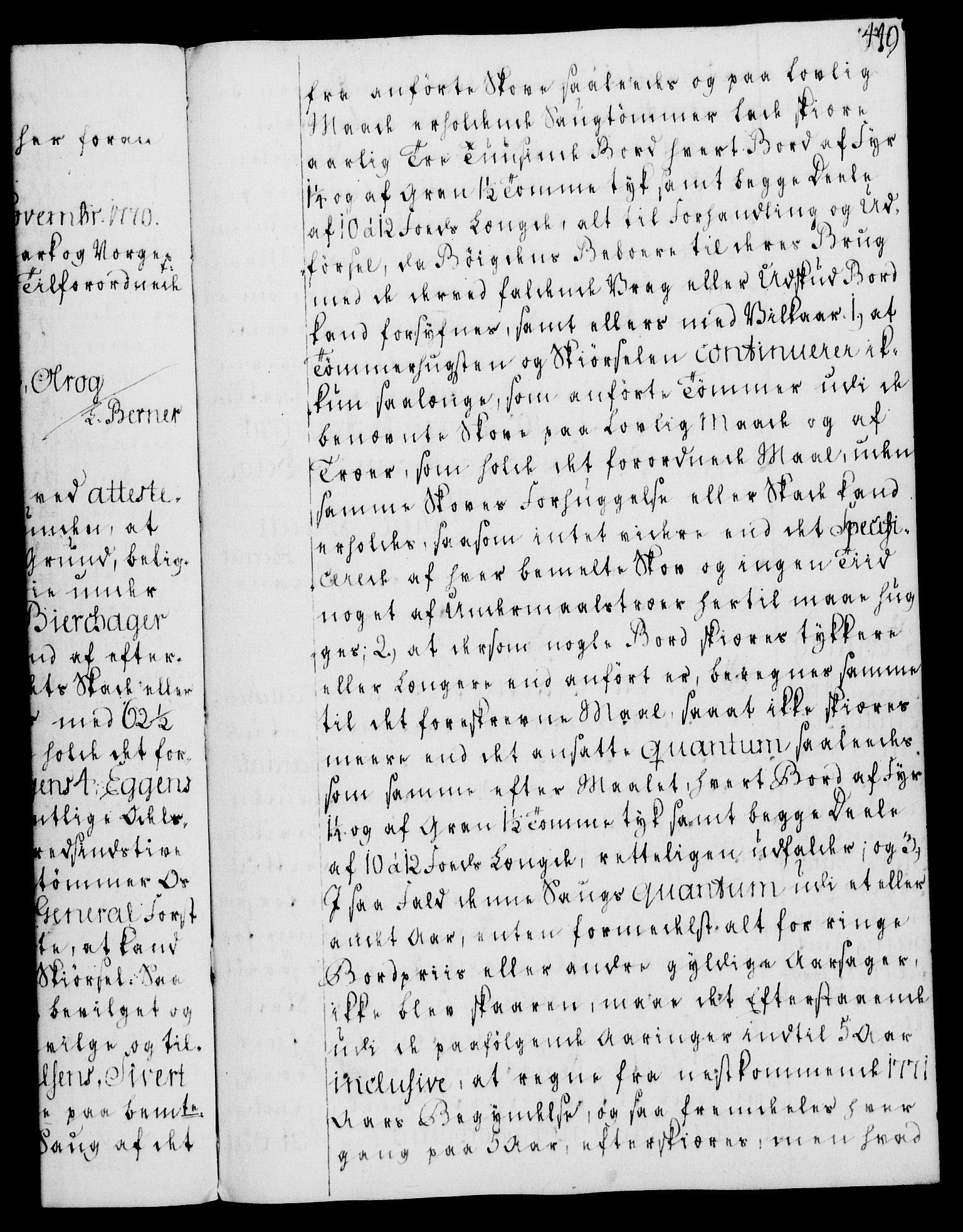 Rentekammeret, Kammerkanselliet, AV/RA-EA-3111/G/Gg/Gga/L0008: Norsk ekspedisjonsprotokoll med register (merket RK 53.8), 1768-1771, p. 449