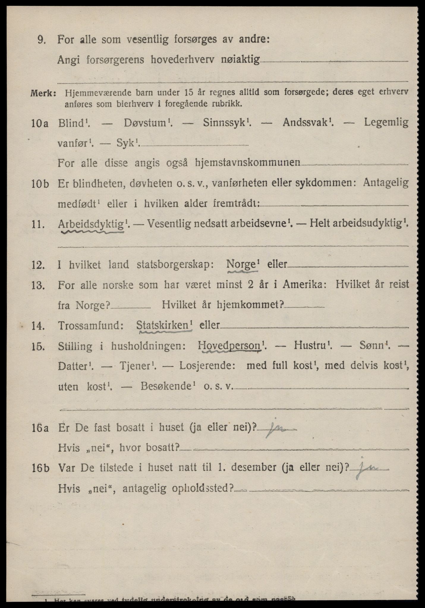 SAT, 1920 census for Ulstein, 1920, p. 3799