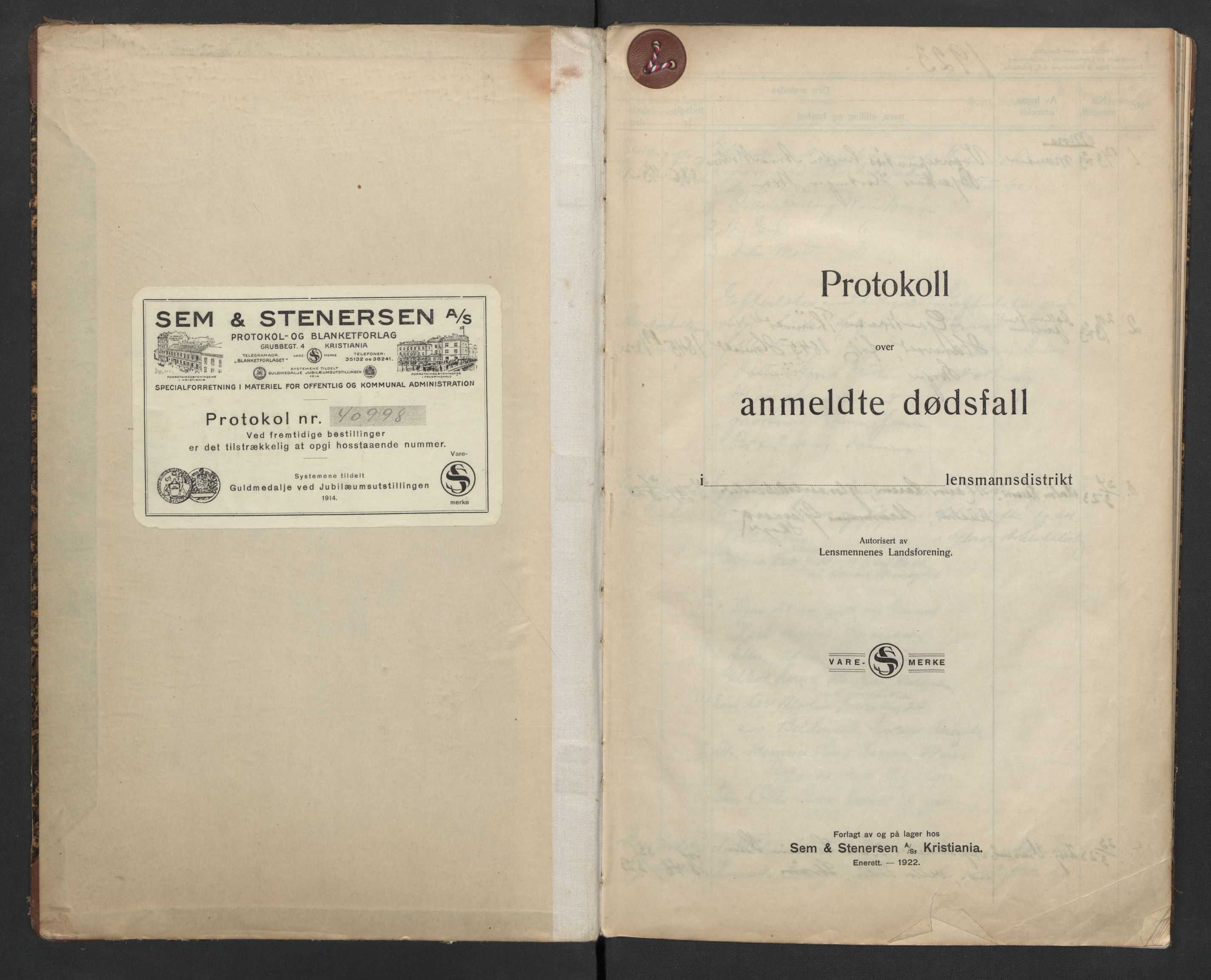Skoger lensmannskontor, SAKO/A-548/H/Ha/L0007: Dødsfallsprotokoll, 1923-1925