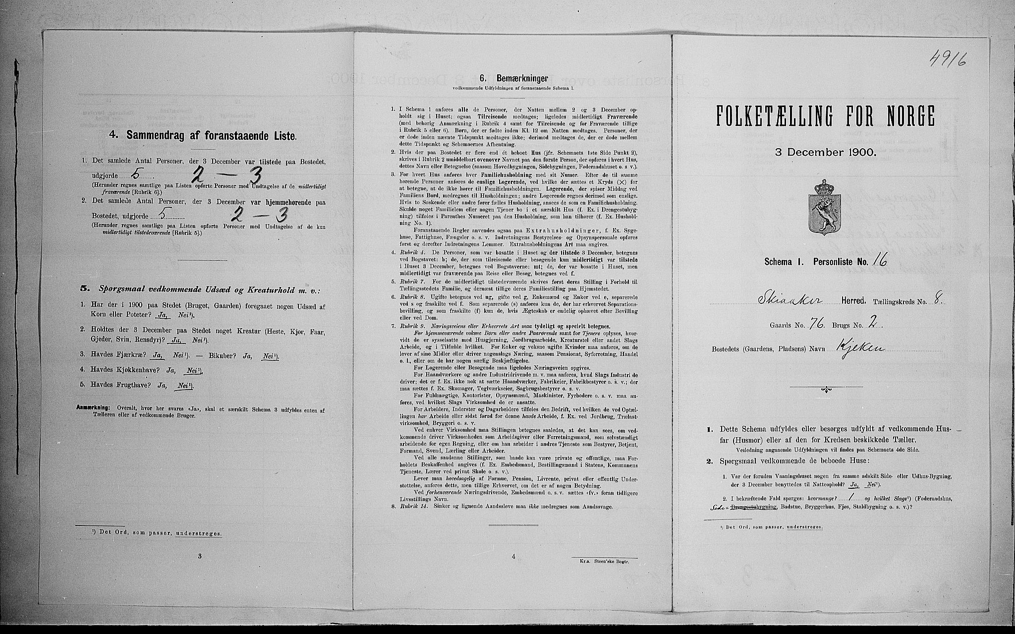 SAH, 1900 census for Skjåk, 1900, p. 720