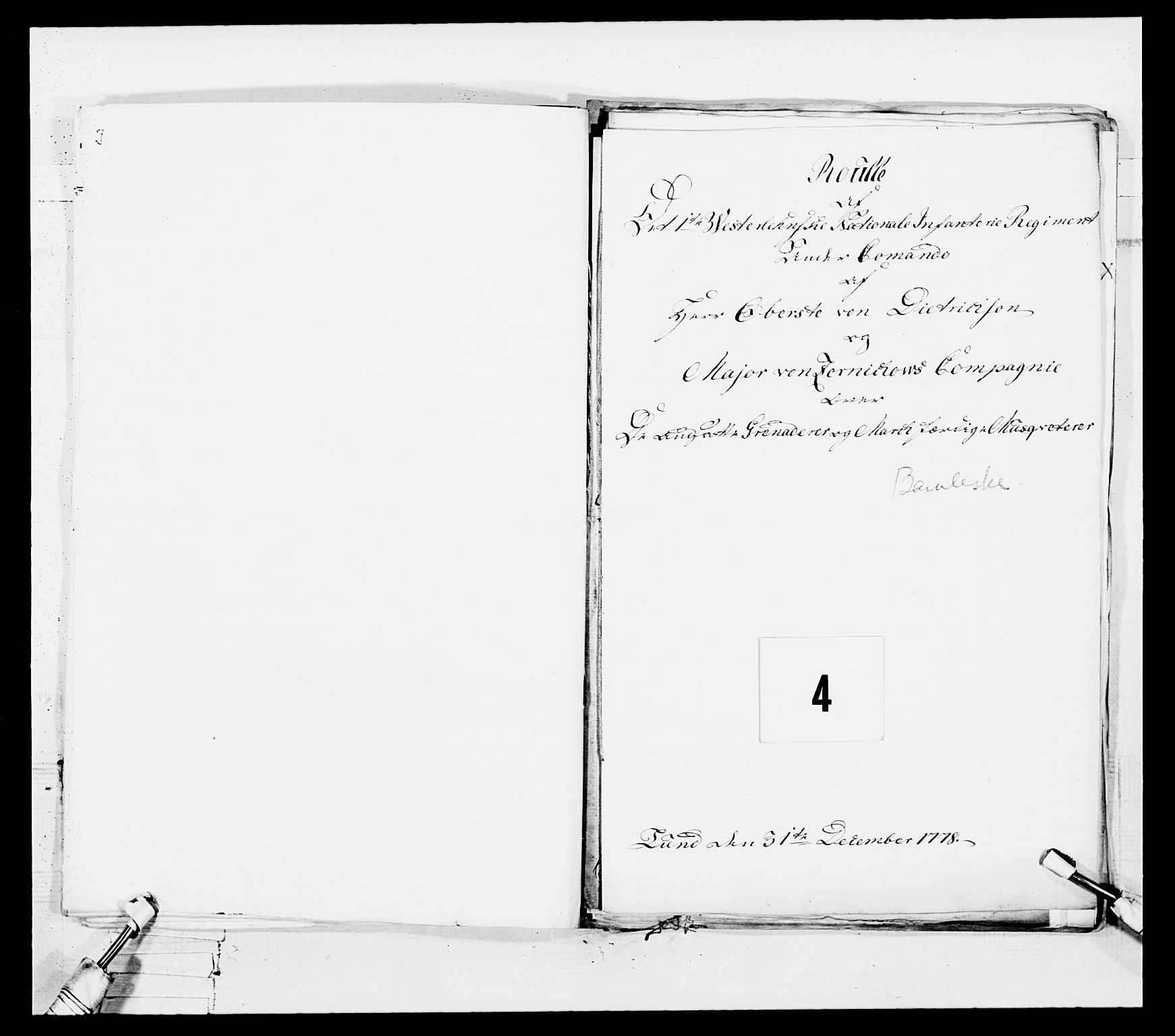 Generalitets- og kommissariatskollegiet, Det kongelige norske kommissariatskollegium, RA/EA-5420/E/Eh/L0102: 1. Vesterlenske nasjonale infanteriregiment, 1778-1780, p. 26