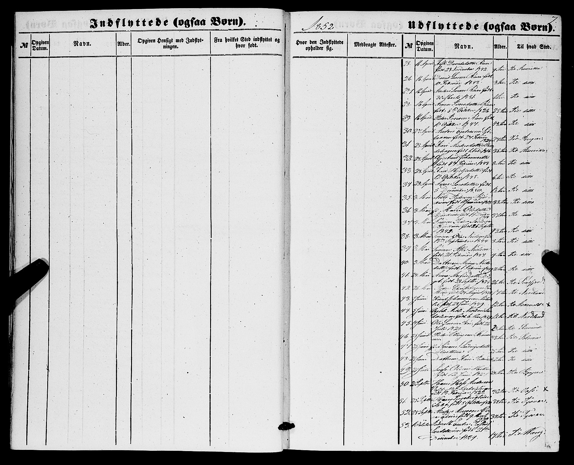 Lærdal sokneprestembete, SAB/A-81201: Parish register (official) no. A 17, 1851-1877, p. 7