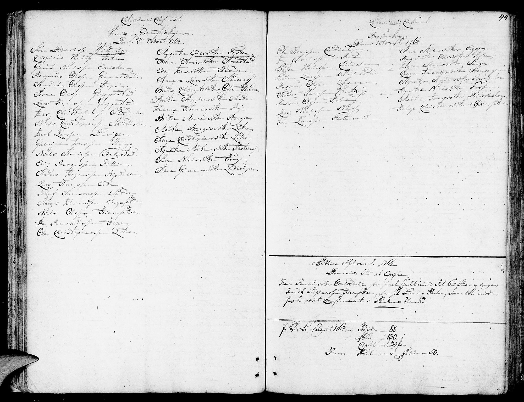 Gloppen sokneprestembete, AV/SAB-A-80101/H/Haa/Haaa/L0004: Parish register (official) no. A 4, 1758-1784, p. 44