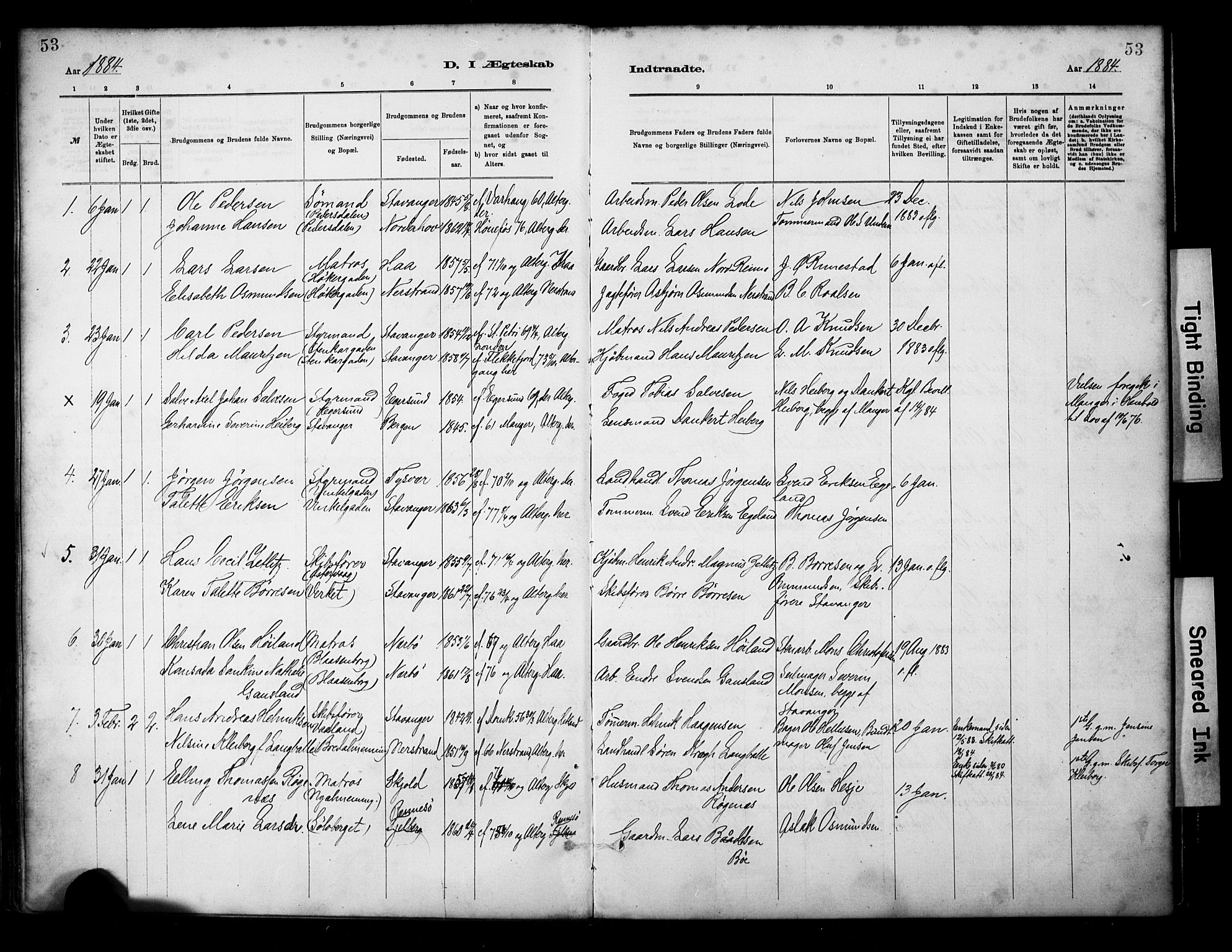 St. Petri sokneprestkontor, SAST/A-101813/001/30/30BA/L0018: Parish register (official) no. A 19, 1879-1900, p. 53