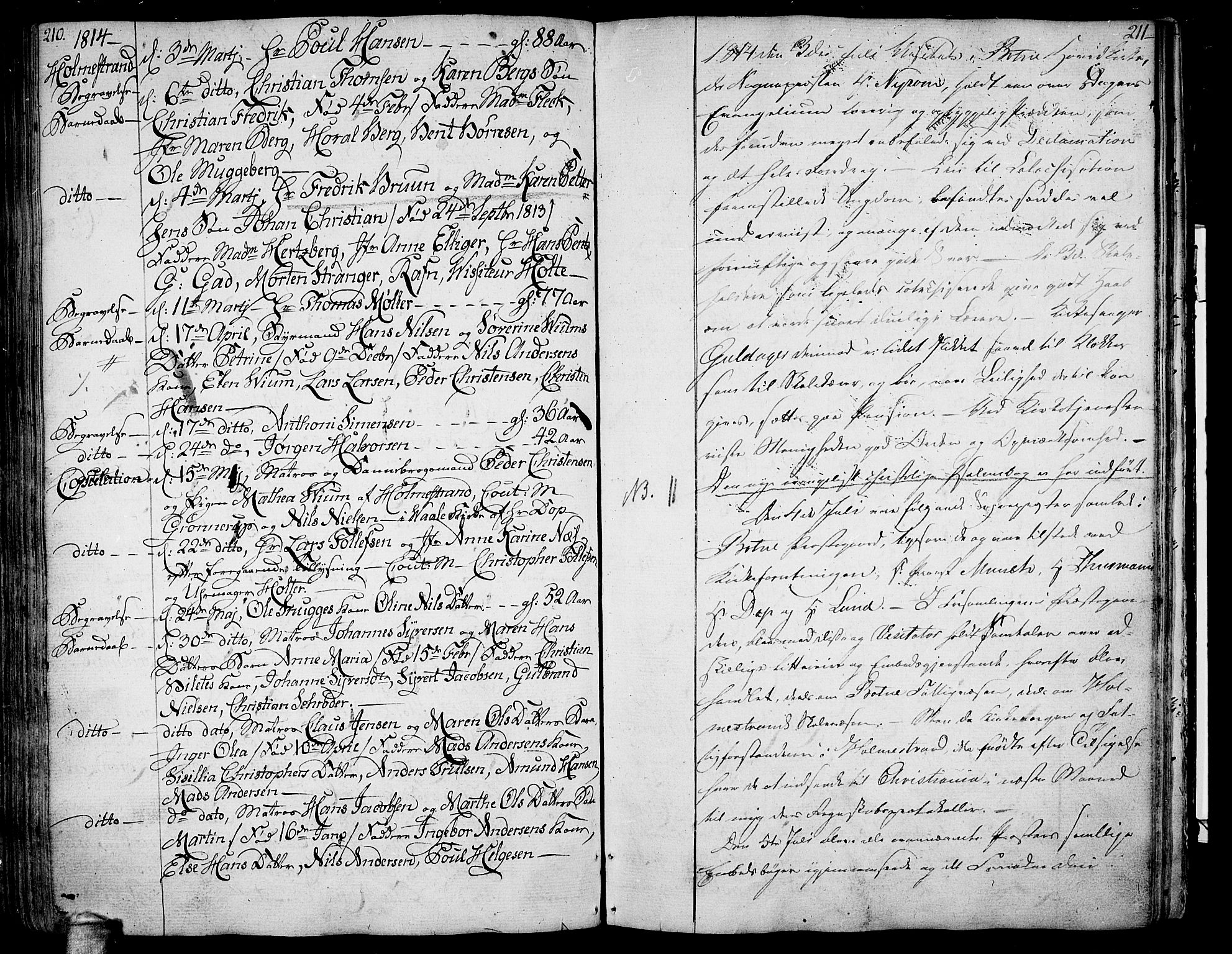 Botne kirkebøker, AV/SAKO-A-340/F/Fa/L0003: Parish register (official) no. I 3 /1, 1792-1844, p. 210-211