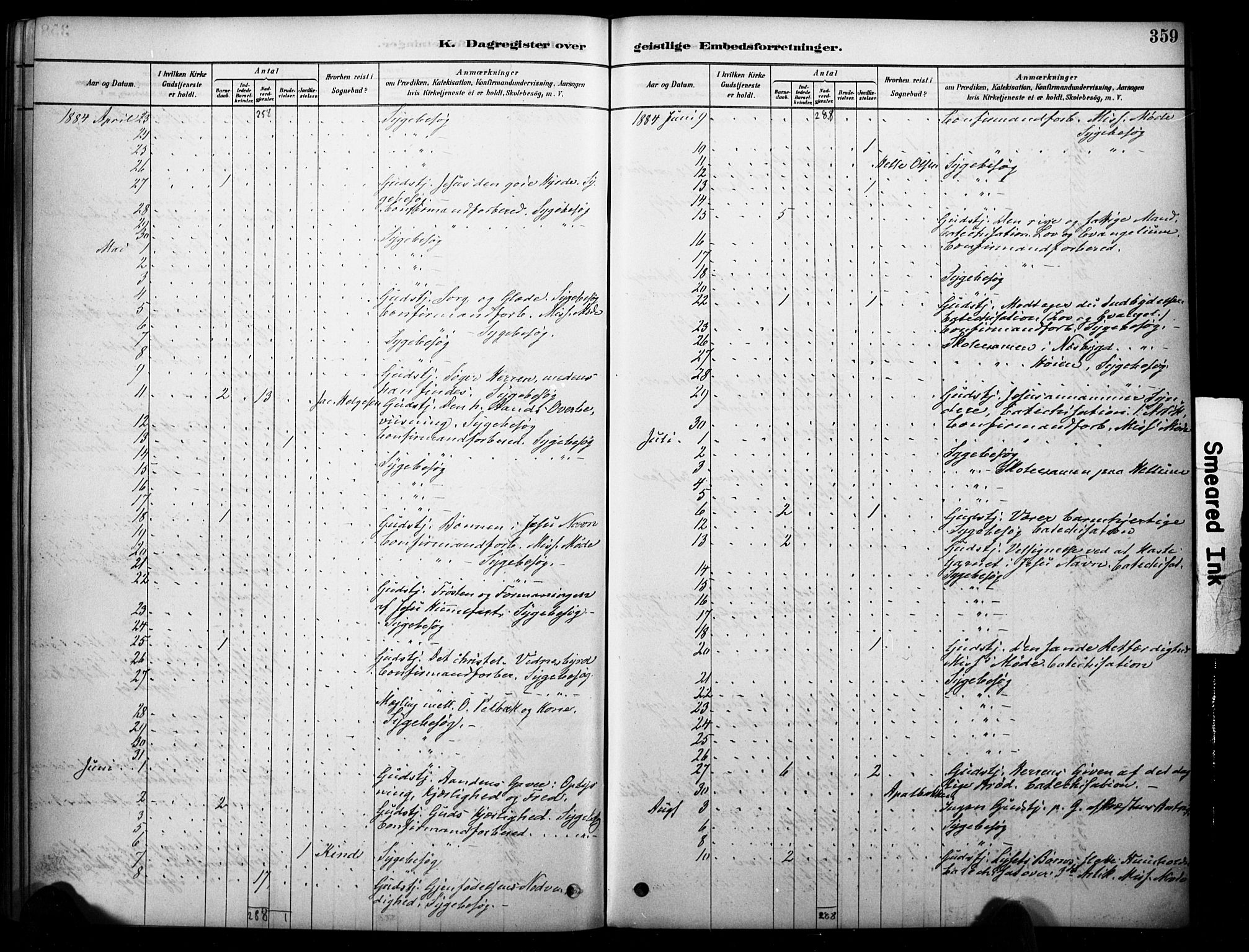 Strømm kirkebøker, AV/SAKO-A-322/F/Fb/L0001: Parish register (official) no. II 1, 1878-1899, p. 359