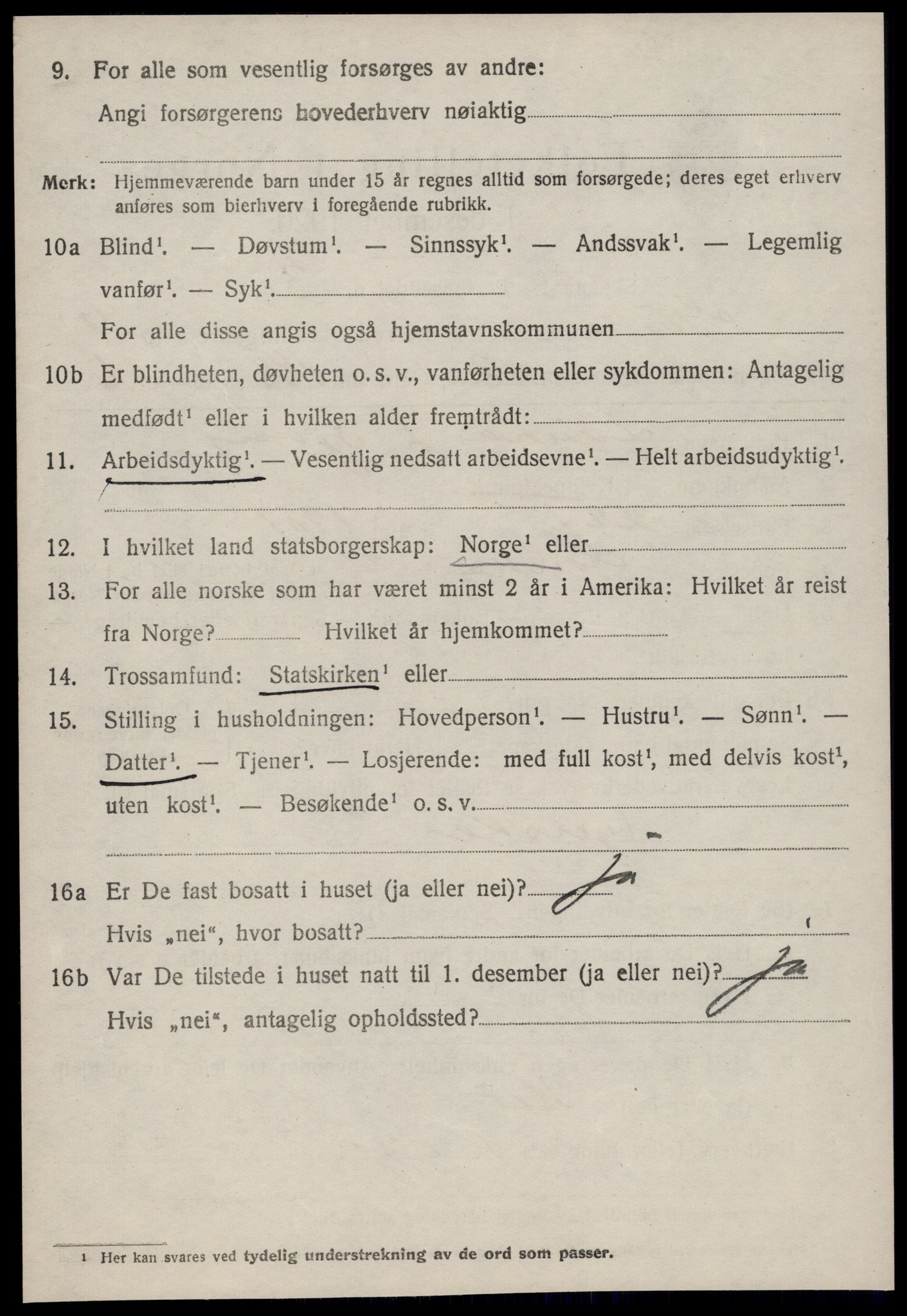 SAT, 1920 census for Giske, 1920, p. 2651