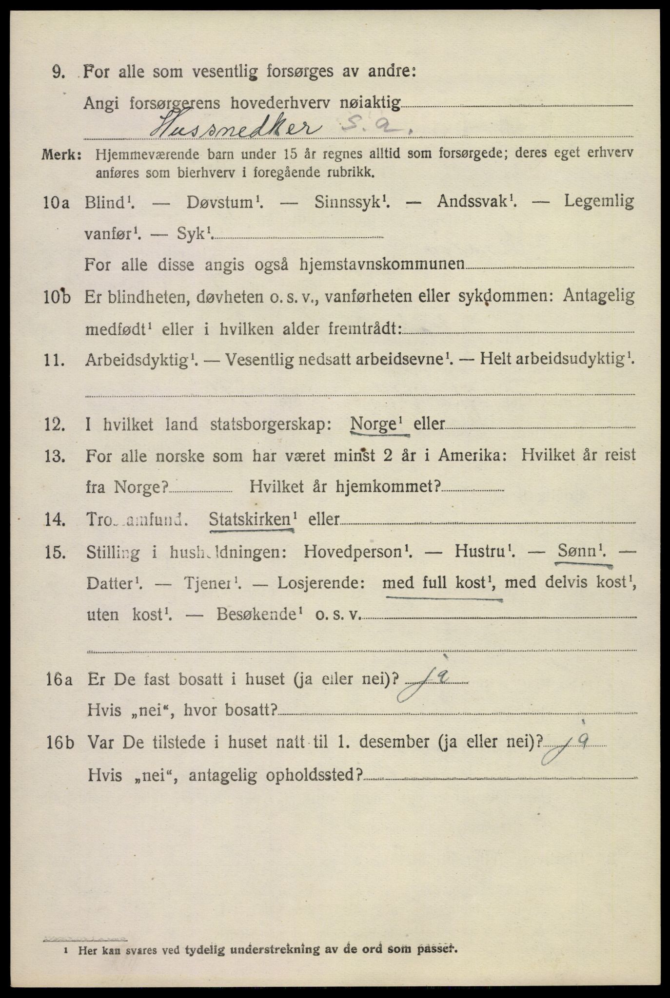 SAKO, 1920 census for Skåtøy, 1920, p. 3111