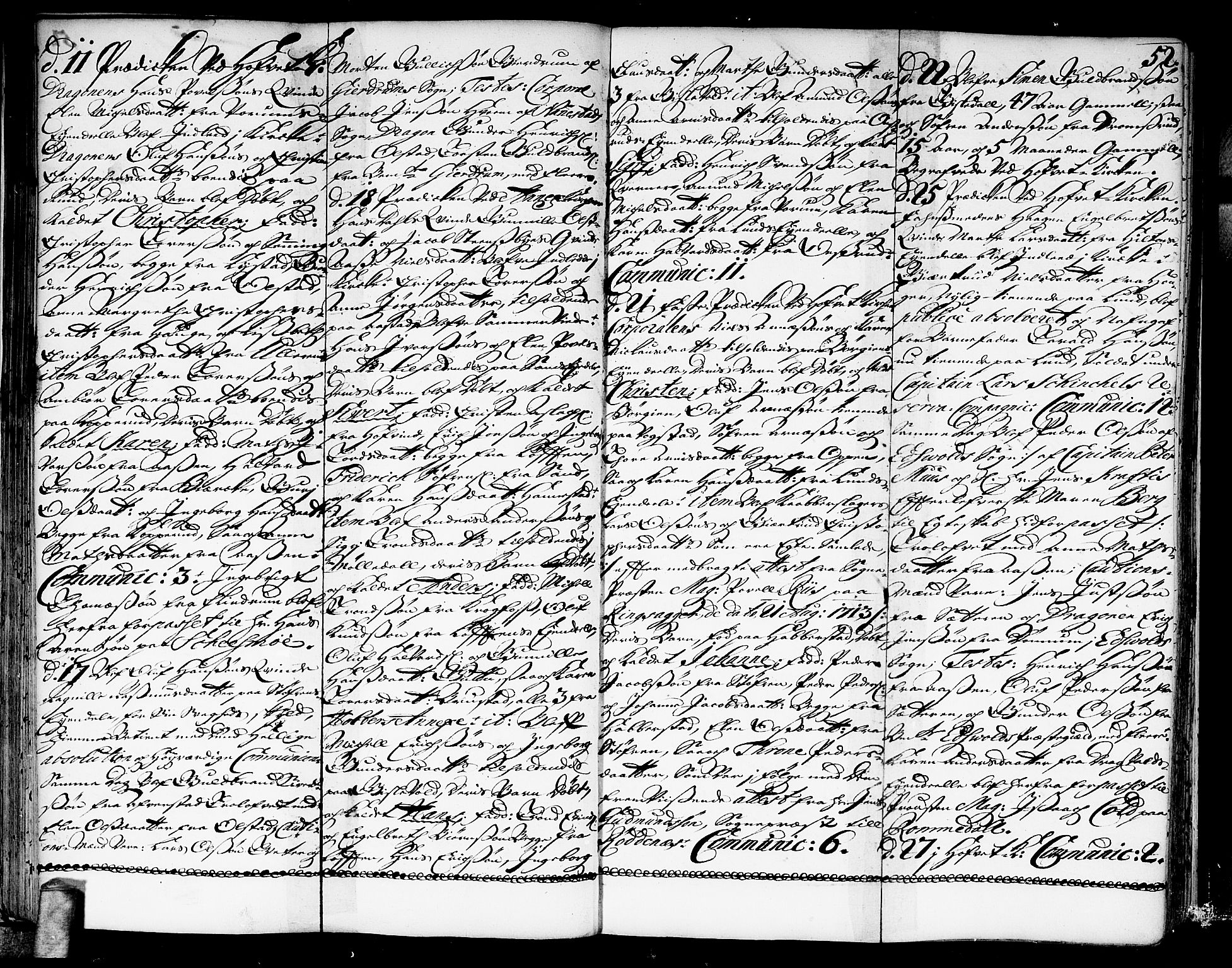 Ullensaker prestekontor Kirkebøker, AV/SAO-A-10236a/F/Fa/L0003: Parish register (official) no. I 3, 1711-1720, p. 52