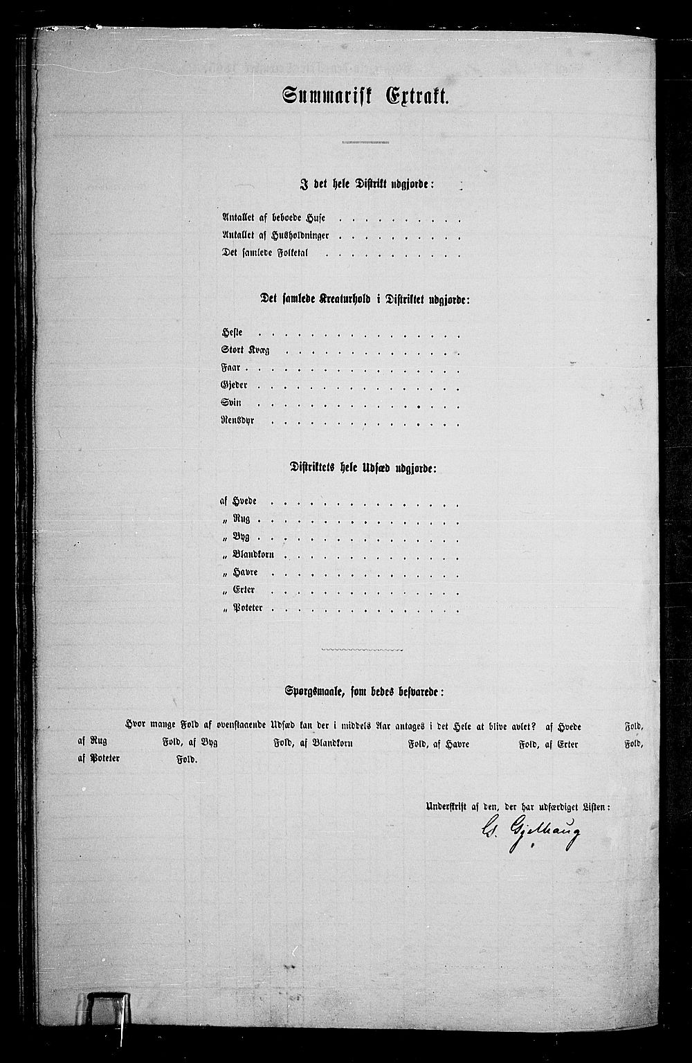 RA, 1865 census for Land, 1865, p. 161