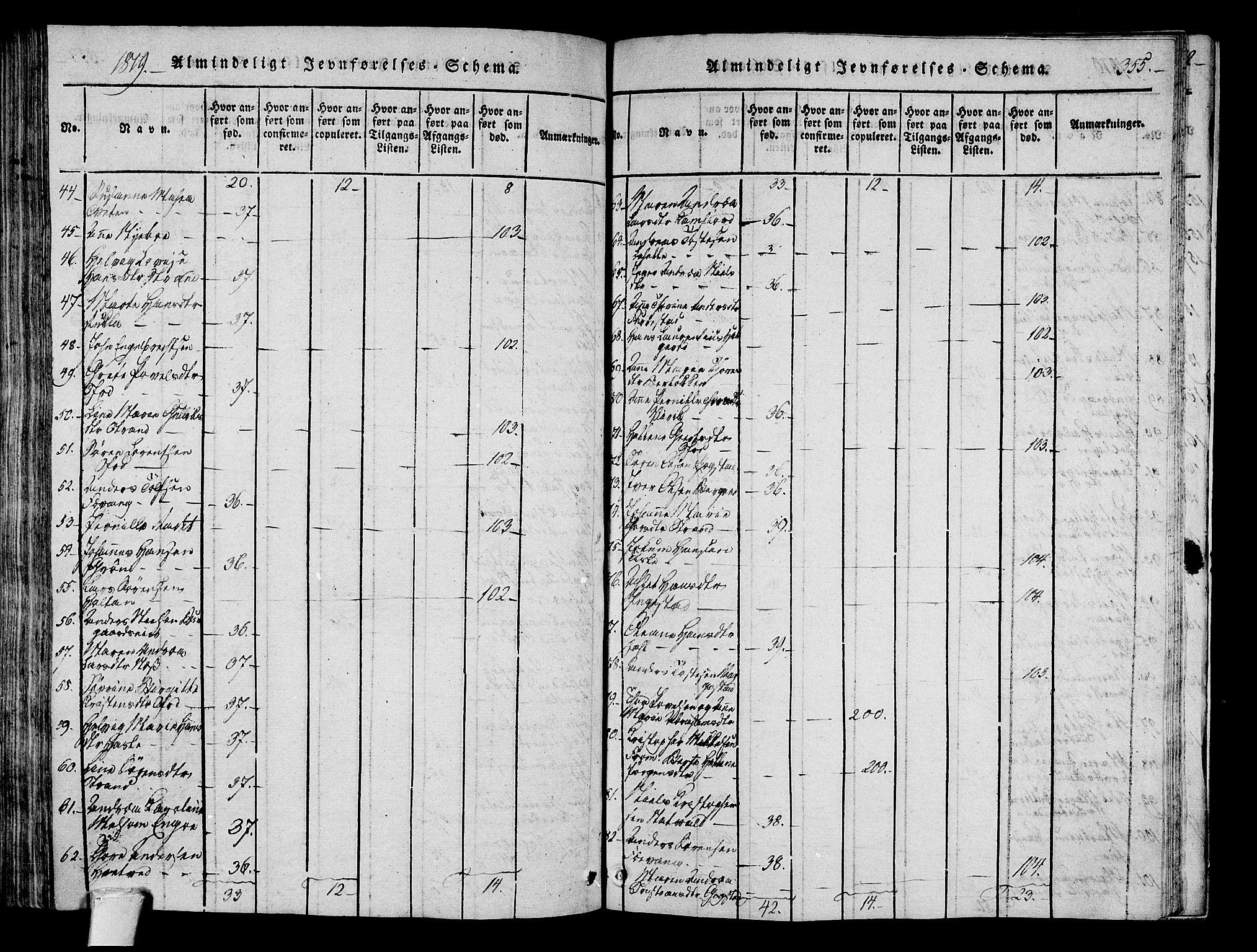Sandar kirkebøker, SAKO/A-243/F/Fa/L0004: Parish register (official) no. 4, 1814-1832, p. 355