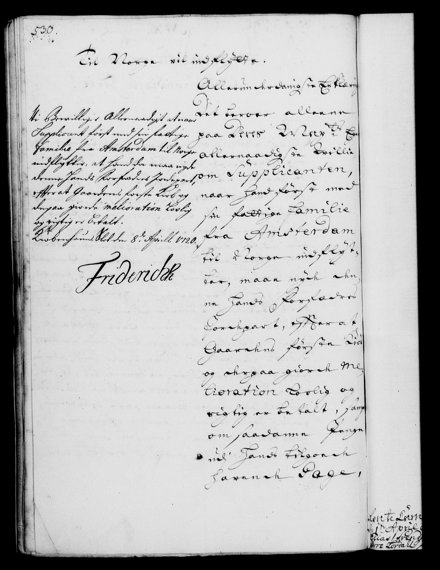 Rentekammeret, Kammerkanselliet, RA/EA-3111/G/Gf/Gfa/L0002: Norsk relasjons- og resolusjonsprotokoll (merket RK 52.2), 1720, p. 513