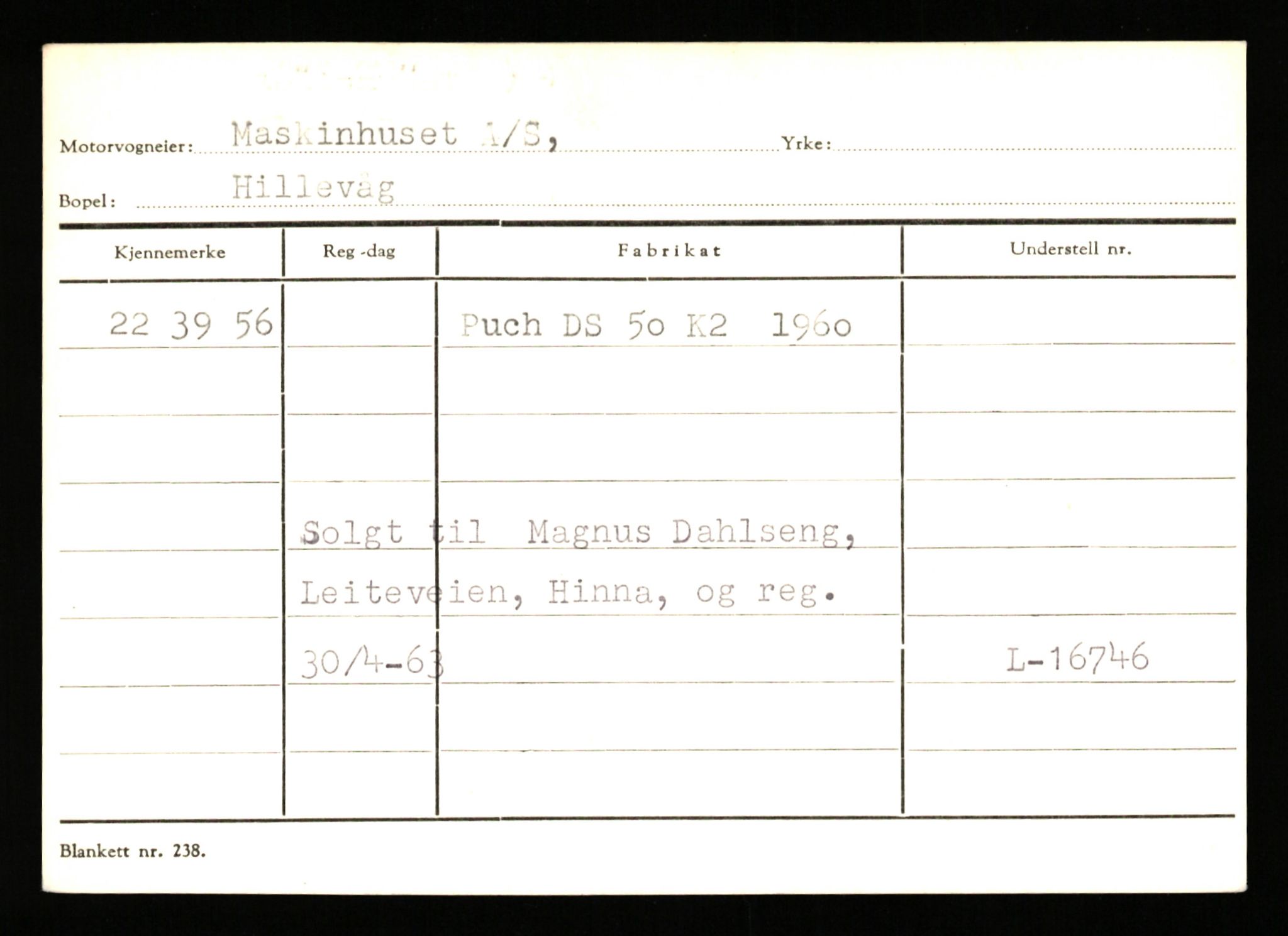 Stavanger trafikkstasjon, AV/SAST-A-101942/0/G/L0010: Registreringsnummer: 130000 - 239953, 1930-1971, p. 2785