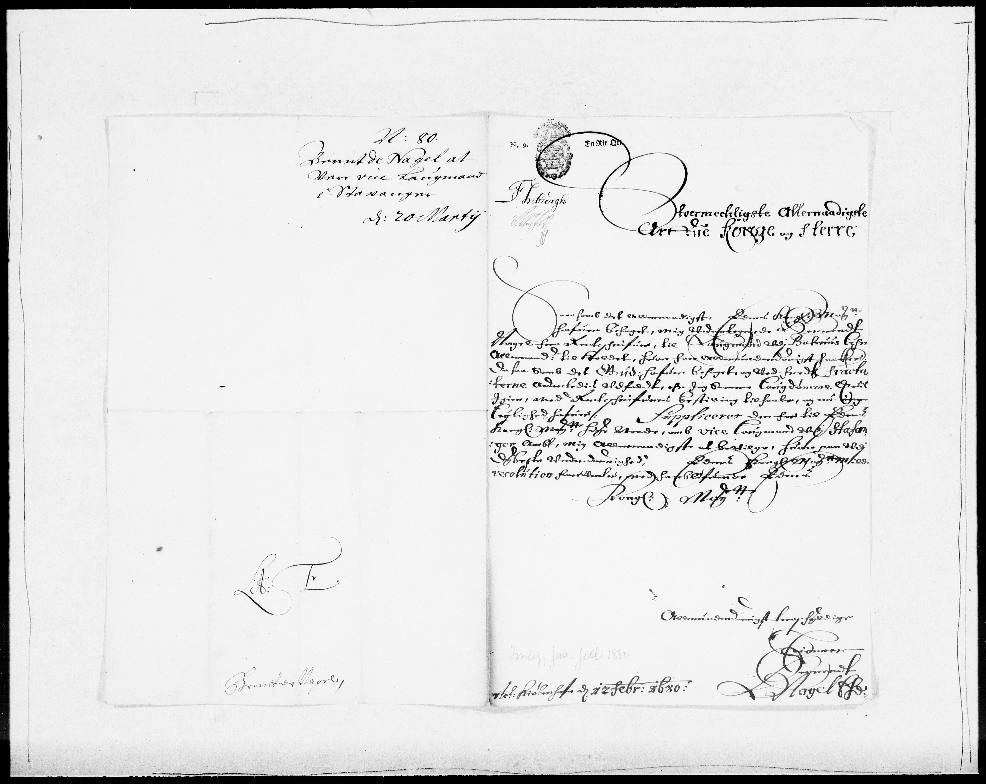 Danske Kanselli 1572-1799, AV/RA-EA-3023/F/Fc/Fcc/Fcca/L0032: Norske innlegg 1572-1799, 1674-1680, p. 344