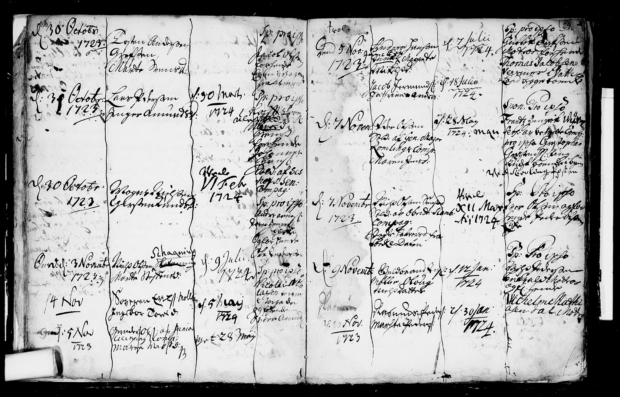 Aker prestekontor kirkebøker, AV/SAO-A-10861/F/L0003: Parish register (official) no. 3, 1723-1731, p. 28-29