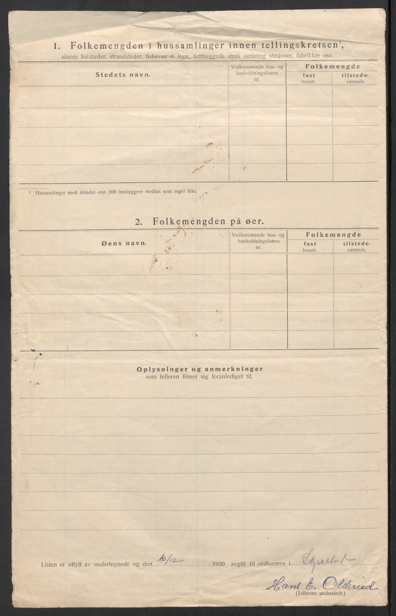 SAT, 1920 census for Skjerstad, 1920, p. 15